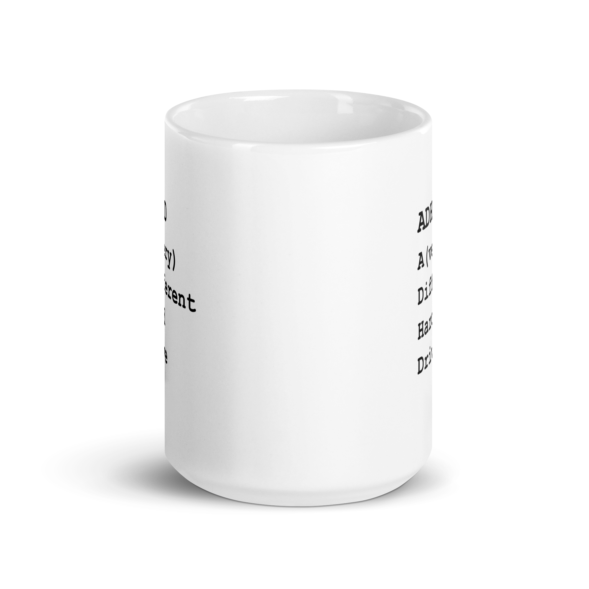 ADHD A (very) Different Hard Drive | White Glossy Mug | The Neurospicy Store