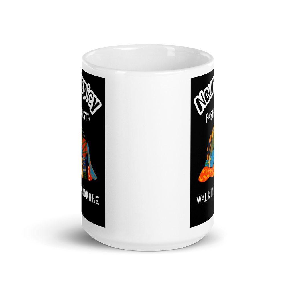 Neurospicy Fashionista Walk In Wardrobe | White Glossy Mug | The Neurospicy Store