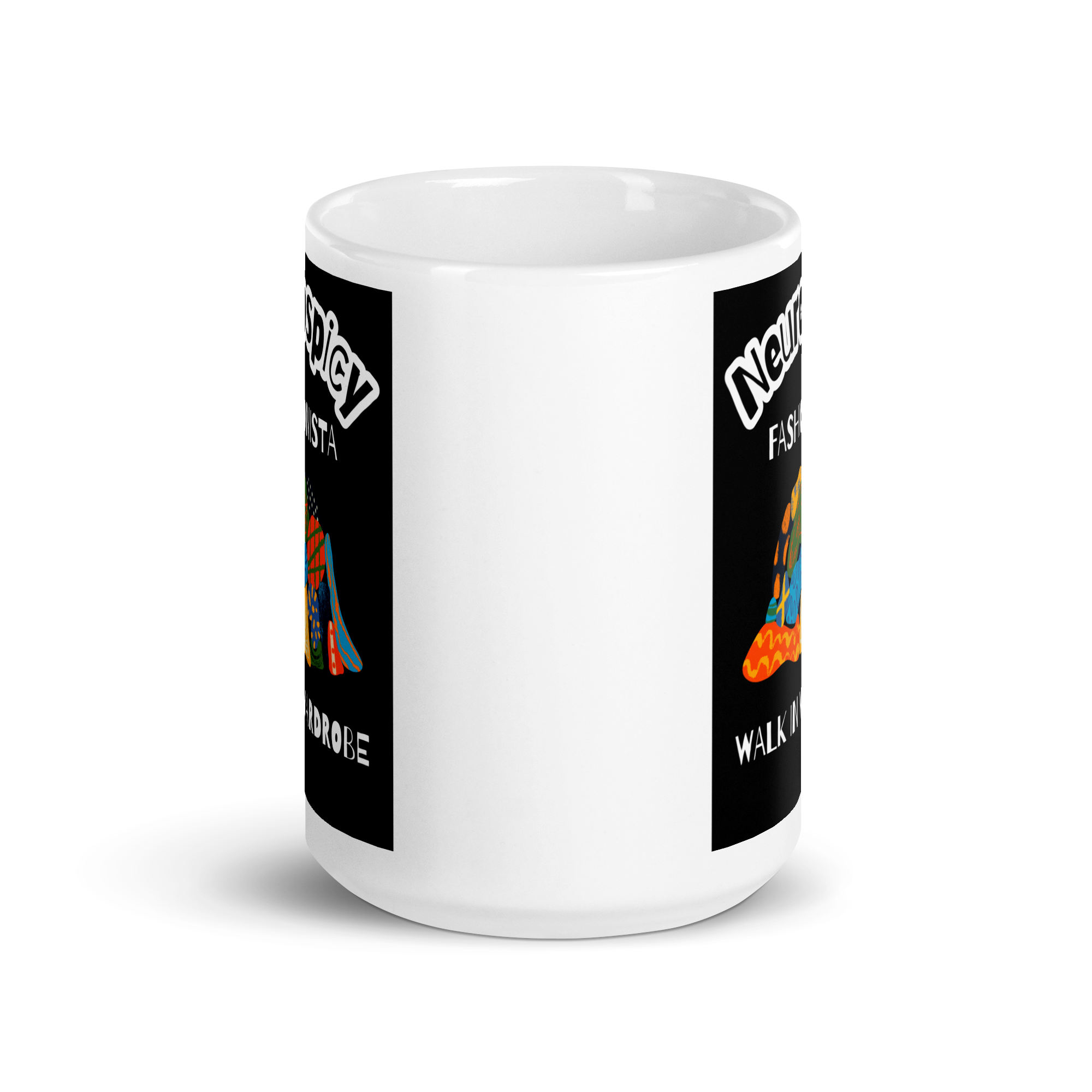 Neurospicy Fashionista Walk In Wardrobe | White Glossy Mug | The Neurospicy Store