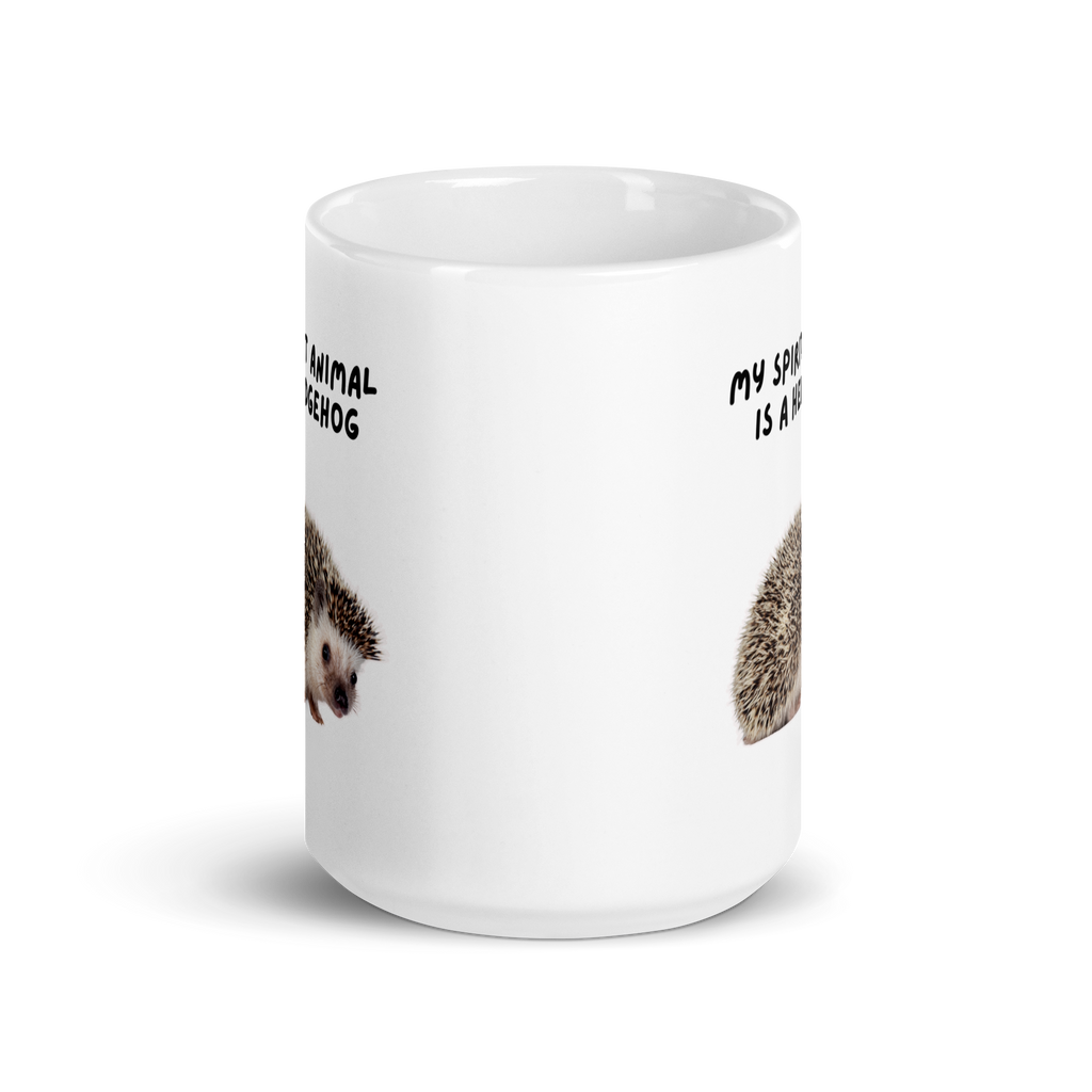 My Spirit Animal is A Hedgehog | White Glossy Mug | The Neurospicy Store