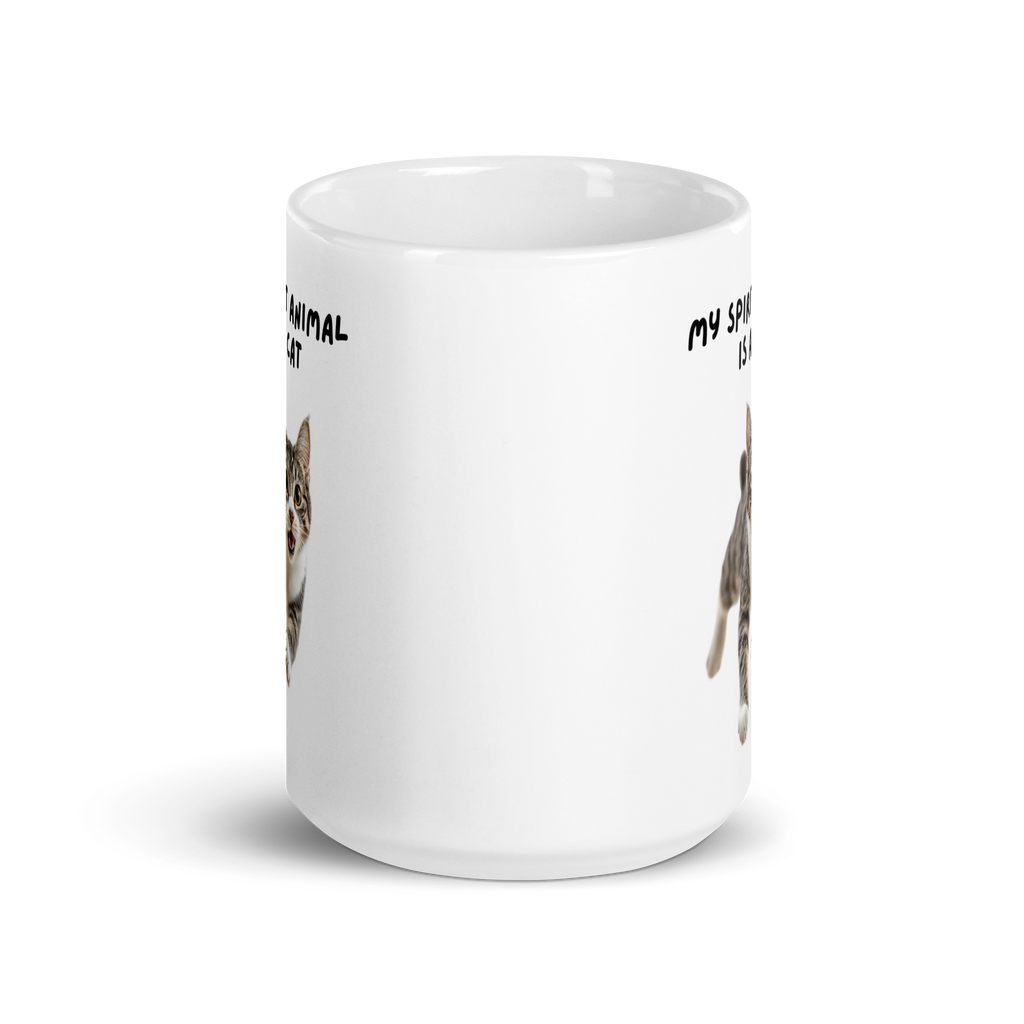 My Spirit Animal Is A Cat | White Glossy Mug | The Neurospicy Store
