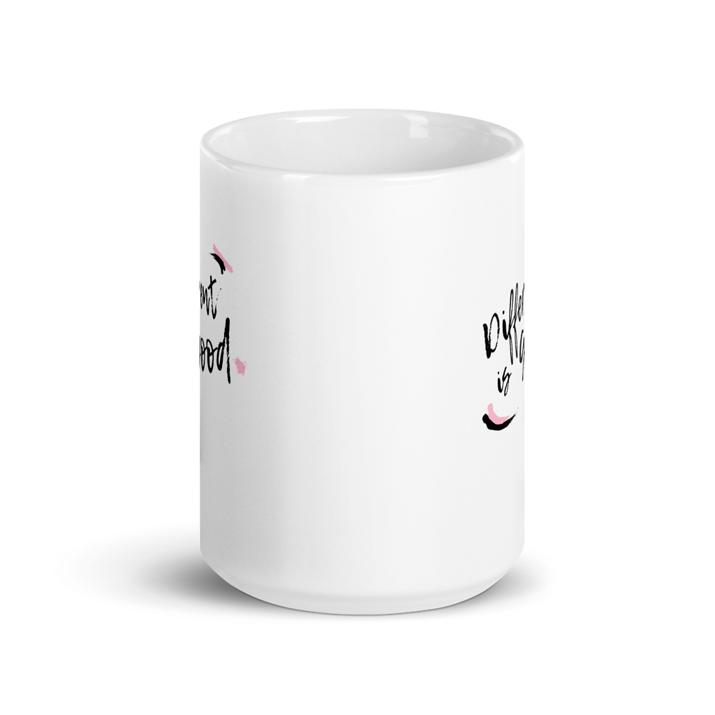 Different Is Good | White Glossy Mug | The Neurospicy Store
