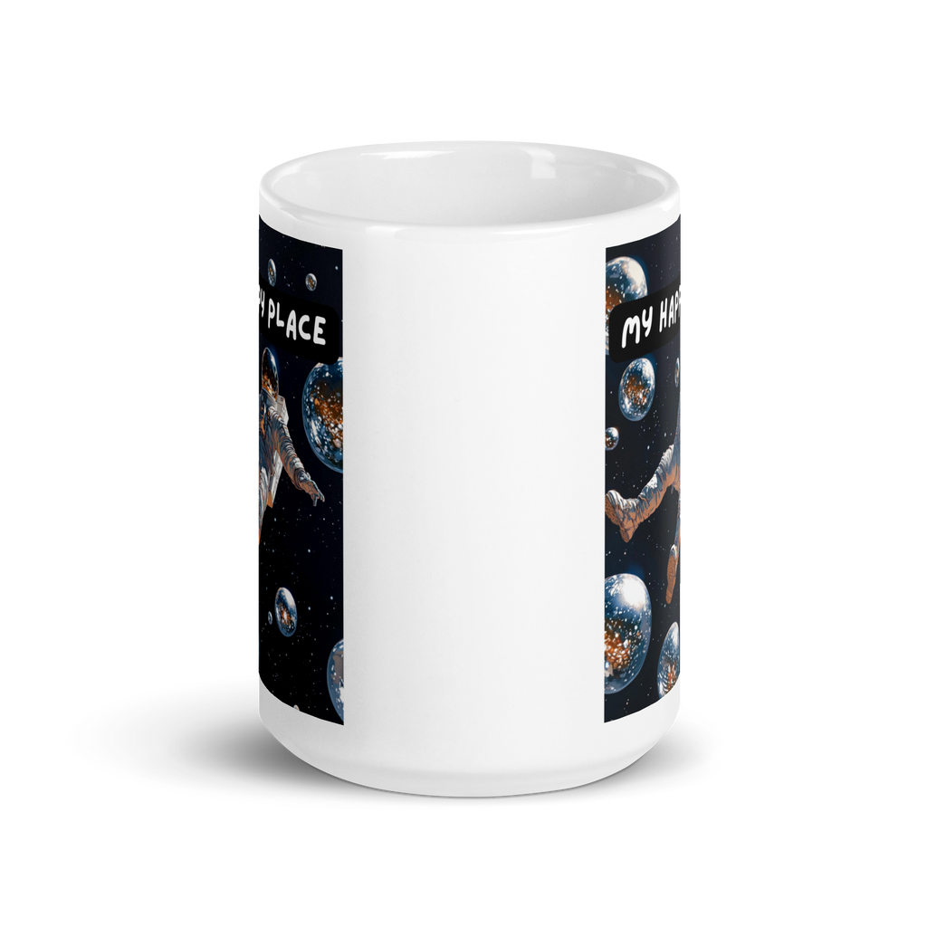 My Happy Place | White Glossy Mug | Celebrate Different white-glossy-mug-white-15-oz-front-view-67dd57cc75bce Kitchen & Dining > Drinkware > Mugs