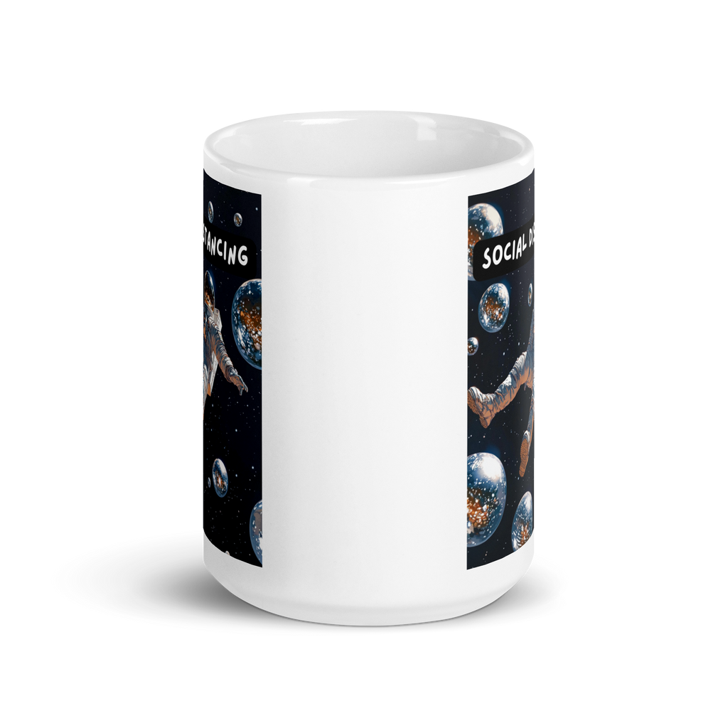Social Distancing | White Glossy Mug | If You Love Space white-glossy-mug-white-15-oz-front-view-67dd58b7e3432 Kitchen & Dining > Drinkware > Mugs