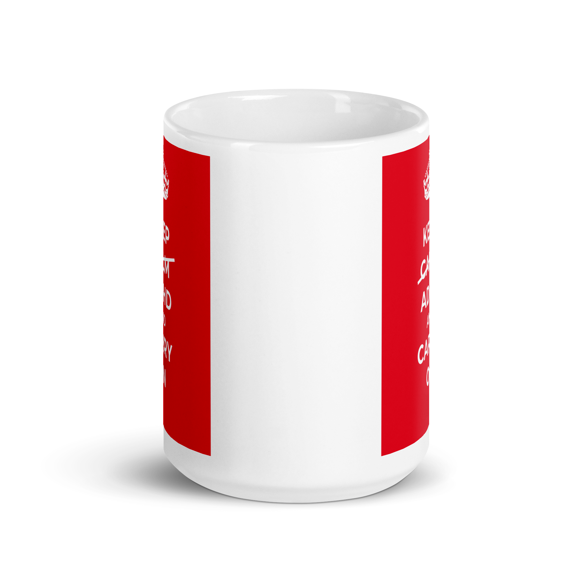 Keep Calm ADHD And Carry On | White Glossy Mug | The Neurospicy Store