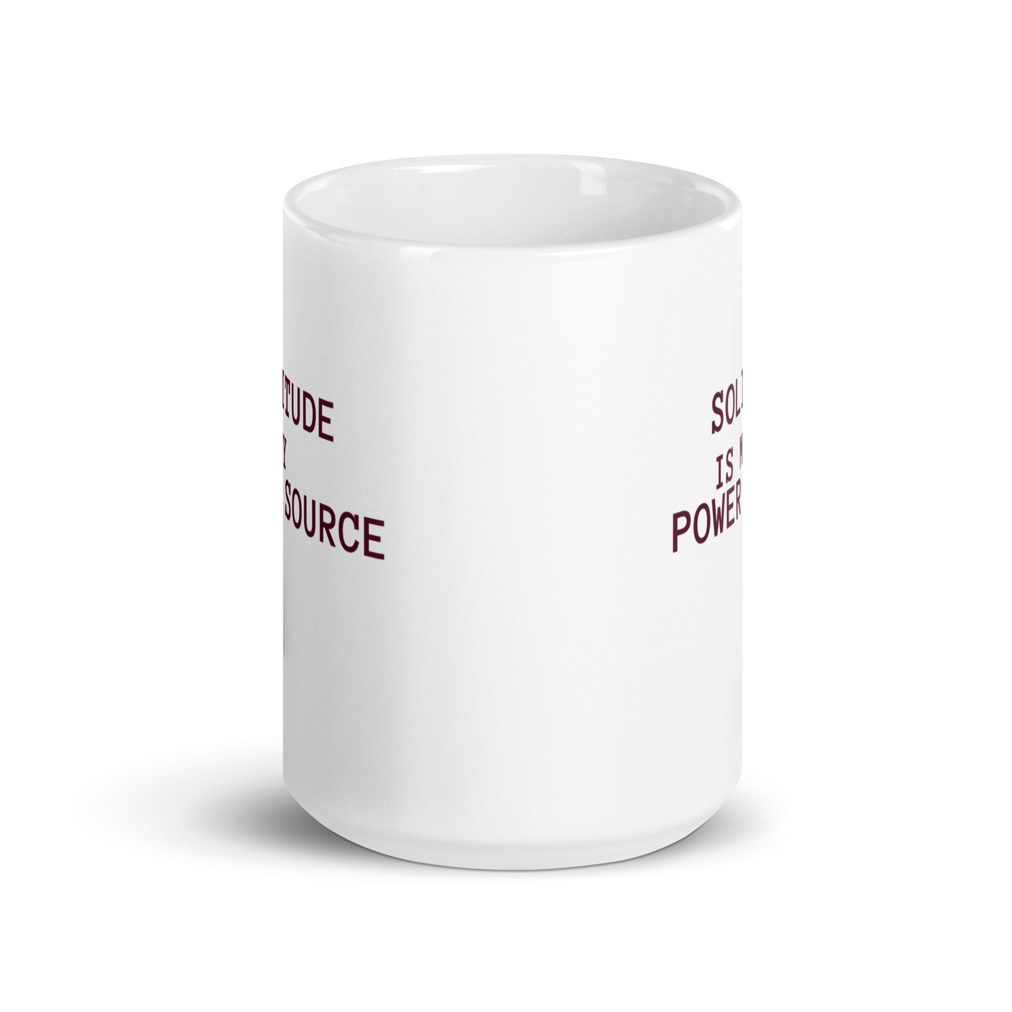 Solitude Is My Power Source | White Glossy Mug | The Neurospicy Store