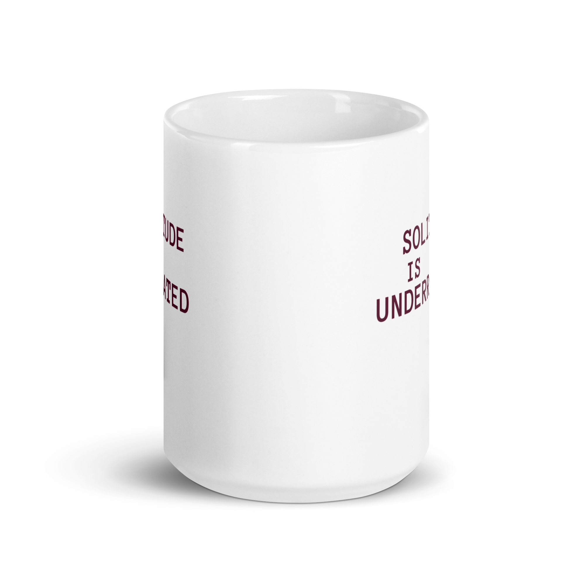 Solitude Is Underrated | White Glossy Mug | The Neurospicy Store