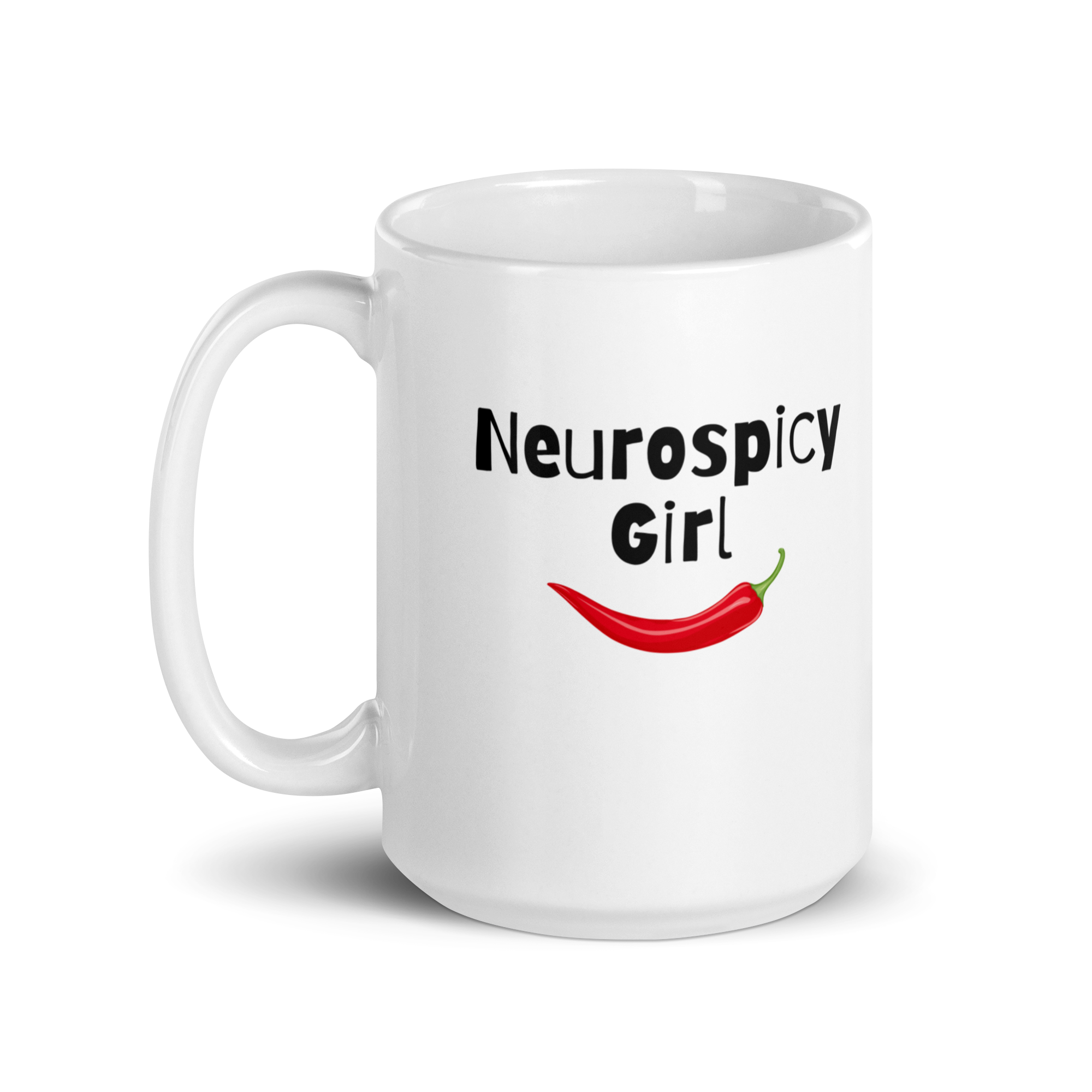Neurospicy Girl | White Glossy Mug | The Neurospicy Store