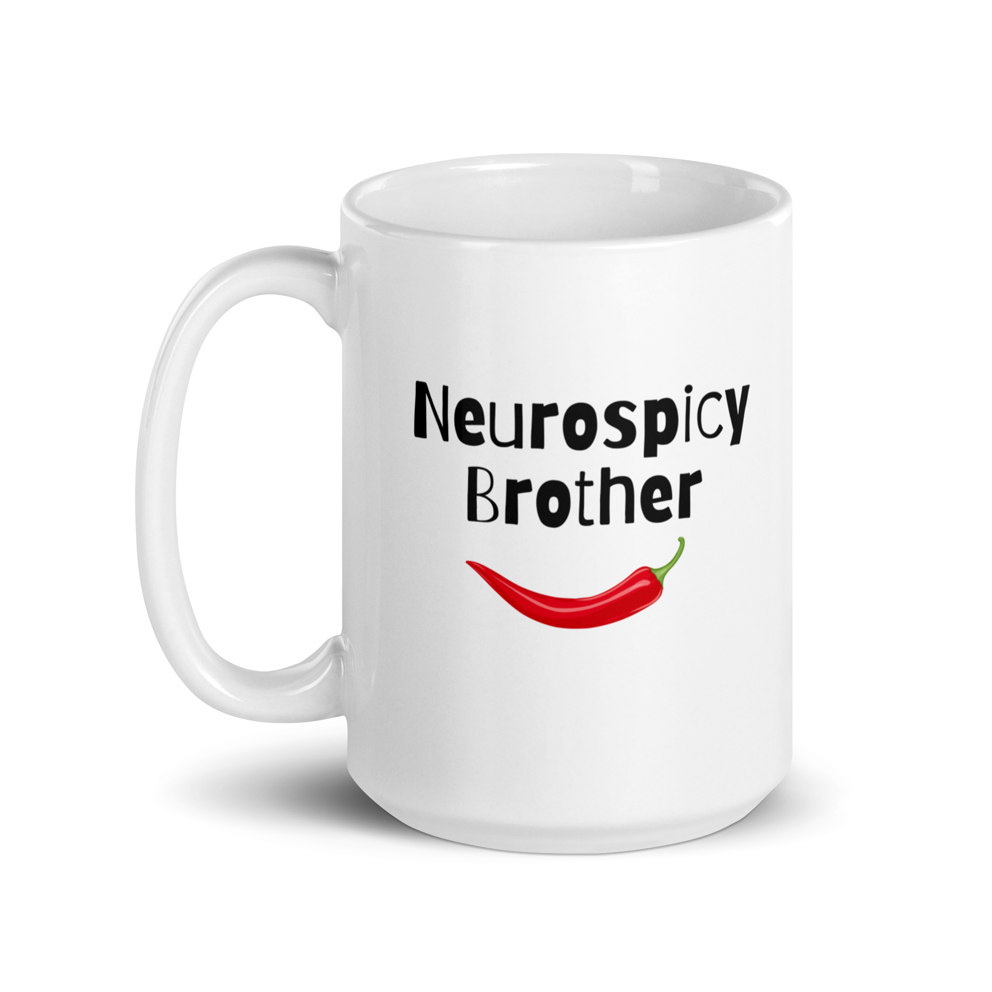 Neurospicy Brother | White Glossy Mug | The Neurospicy Store