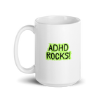 ADHD Rocks! | White Glossy Mug | The Neurospicy Store