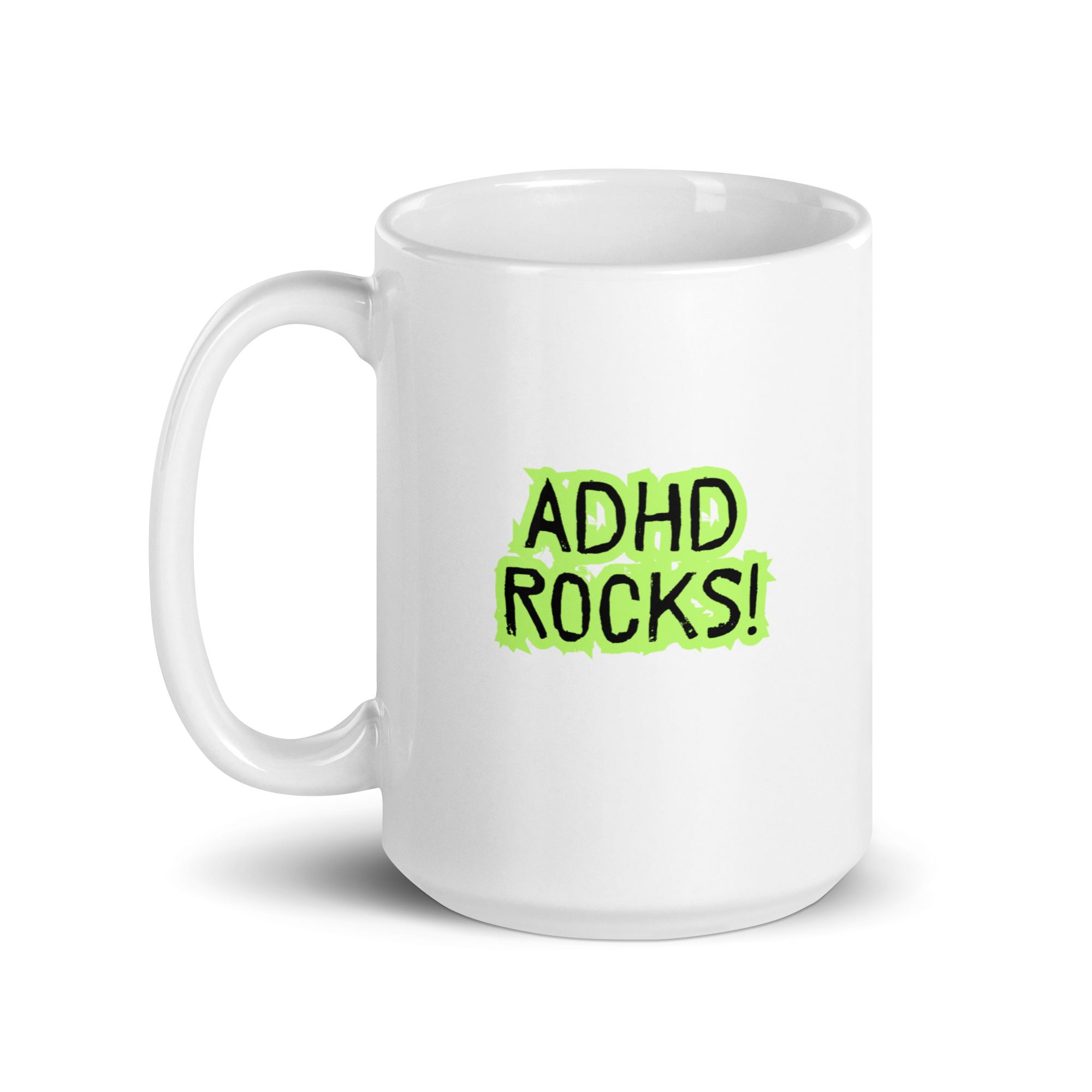 ADHD Rocks! | White Glossy Mug | The Neurospicy Store