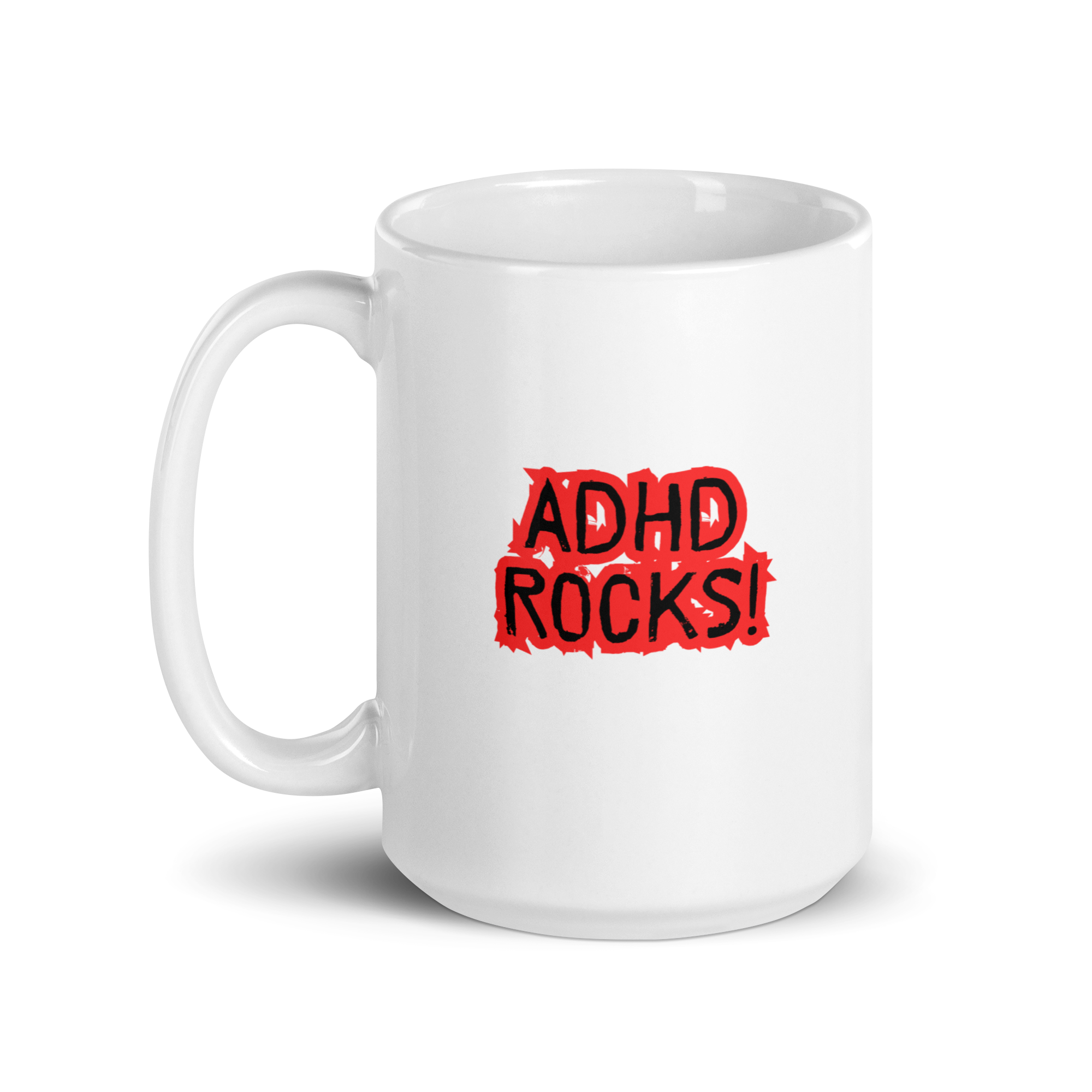 ADHD Rocks! | White Glossy Mug | The Neurospicy Store