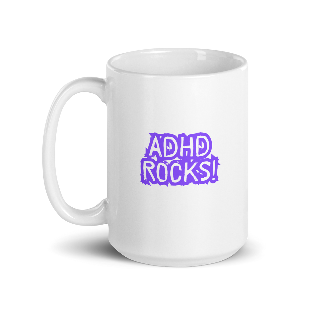 ADHD Rocks! | White Glossy Mug | The Neurospicy Store