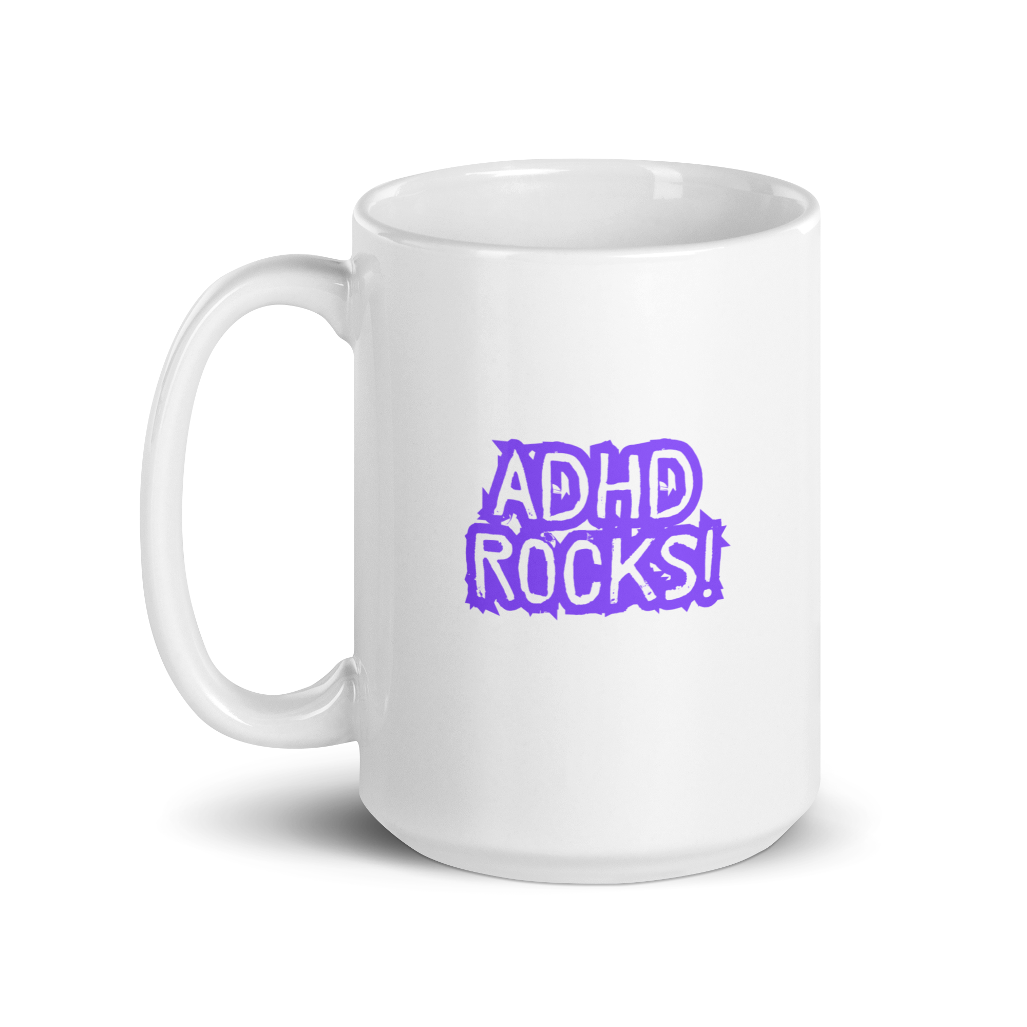 ADHD Rocks! | White Glossy Mug | The Neurospicy Store