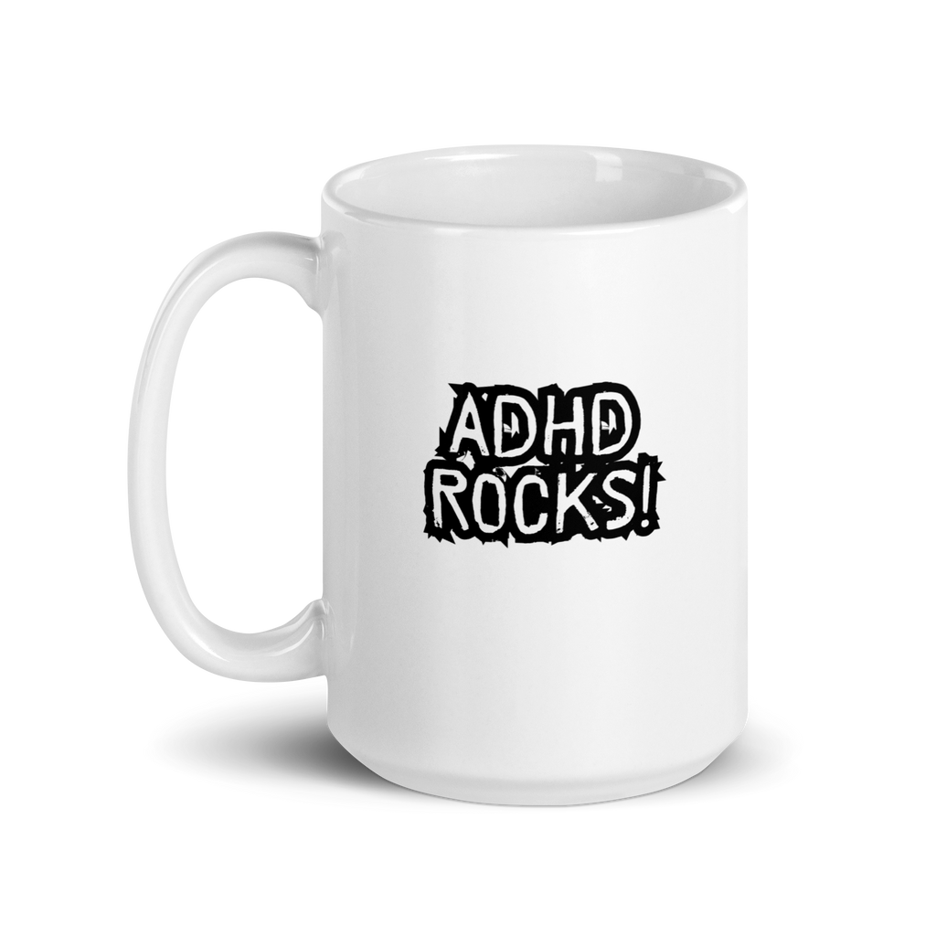 ADHD Rocks! | White Glossy Mug | The Neurospicy Store