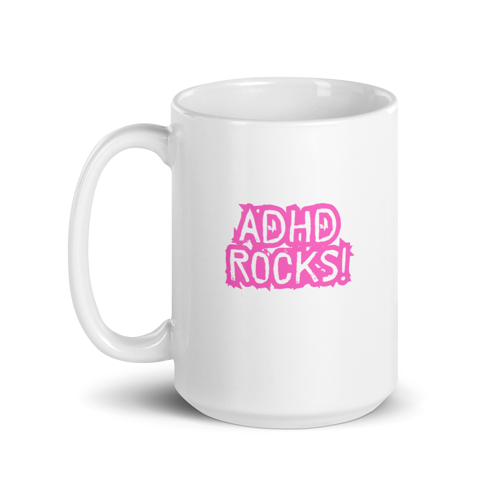 ADHD Rocks! | White Glossy Mug | The Neurospicy Store