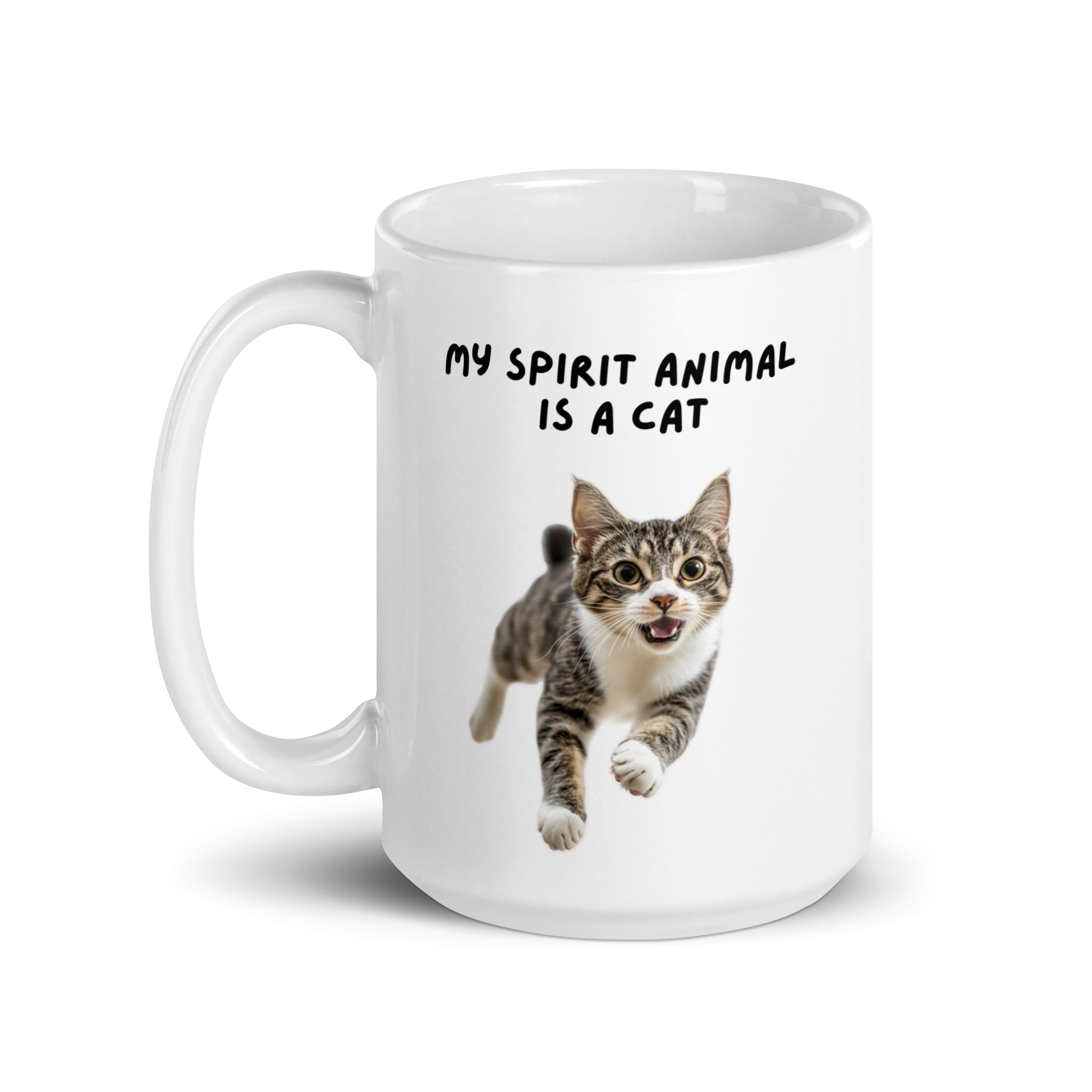 My Spirit Animal Is A Cat | White Glossy Mug | The Neurospicy Store