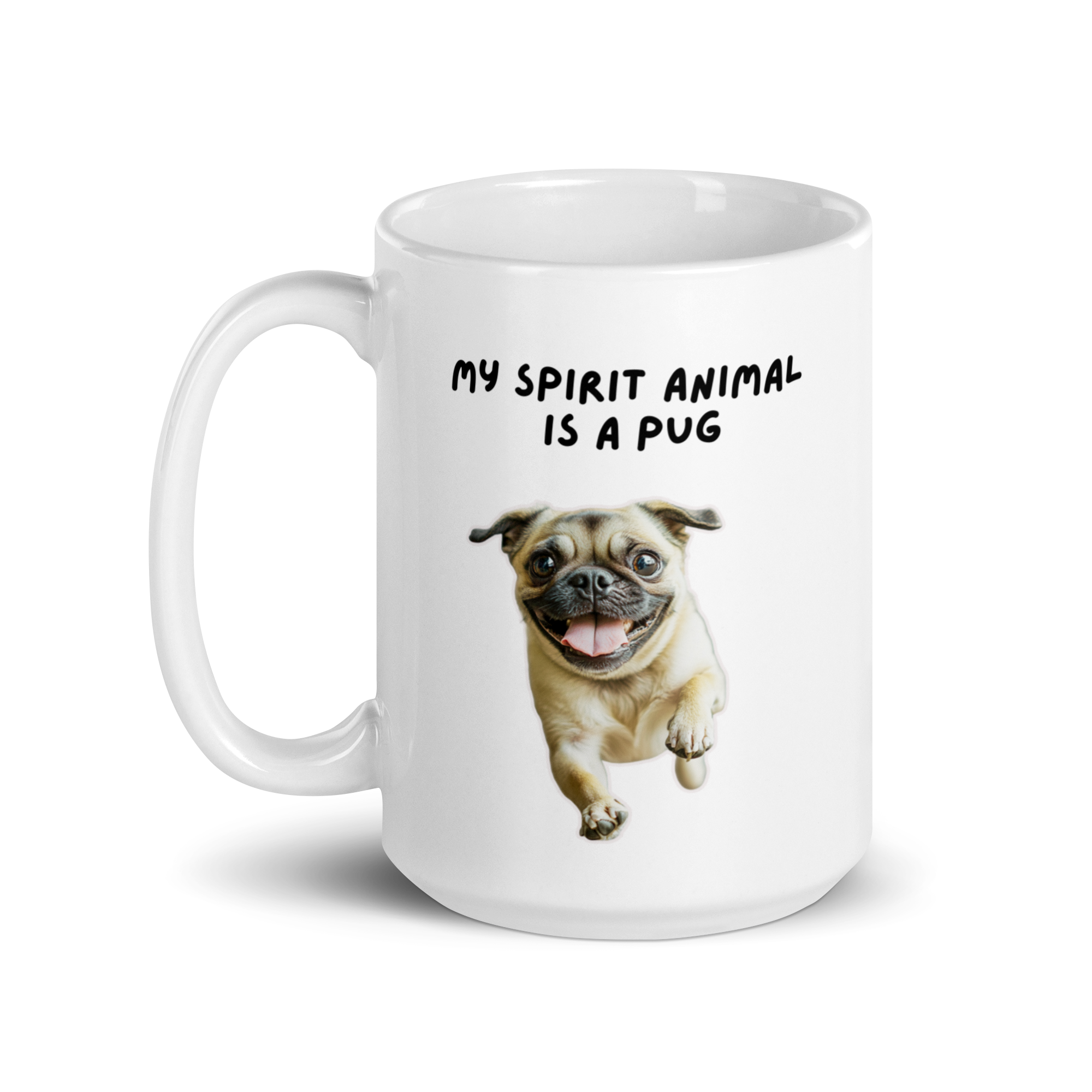 My Spirit Animal Is A Pug | White Glossy Mug | The Neurospicy Store