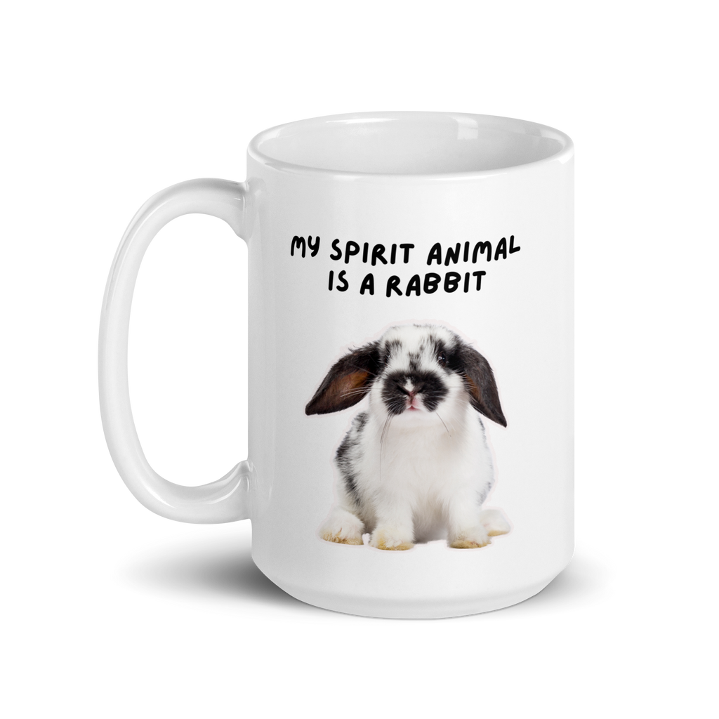 My Spirit Animal Is A Rabbit | White Glossy Mug | The Neurospicy Store