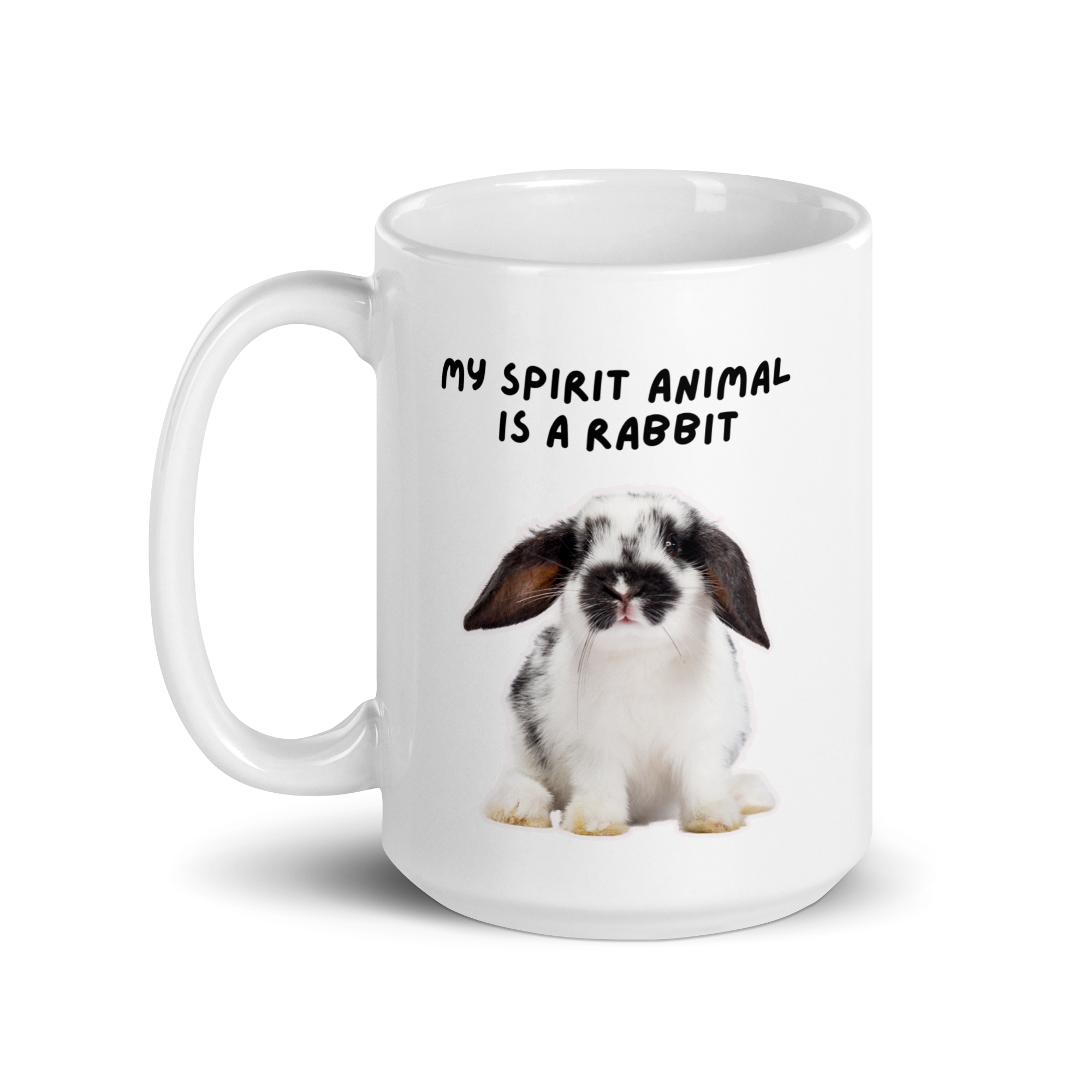 My Spirit Animal Is A Rabbit | White Glossy Mug | The Neurospicy Store