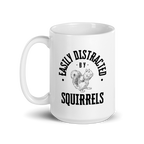 Easily Distracted By Squirrels | Glossy White Mug | Neurodivergent Humor white-glossy-mug-white-15-oz-handle-on-left-67dc757637931 Kitchen & Dining > Drinkware > Mugs
