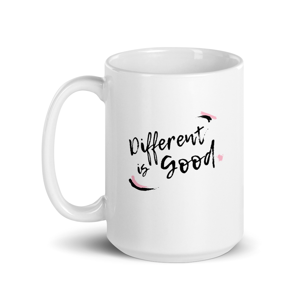 Different Is Good | White Glossy Mug | The Neurospicy Store