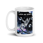 I Need My Space | White Glossy Mug | For Sensory Overload white-glossy-mug-white-15-oz-handle-on-left-67dd55dc14523 Kitchen & Dining > Drinkware > Mugs
