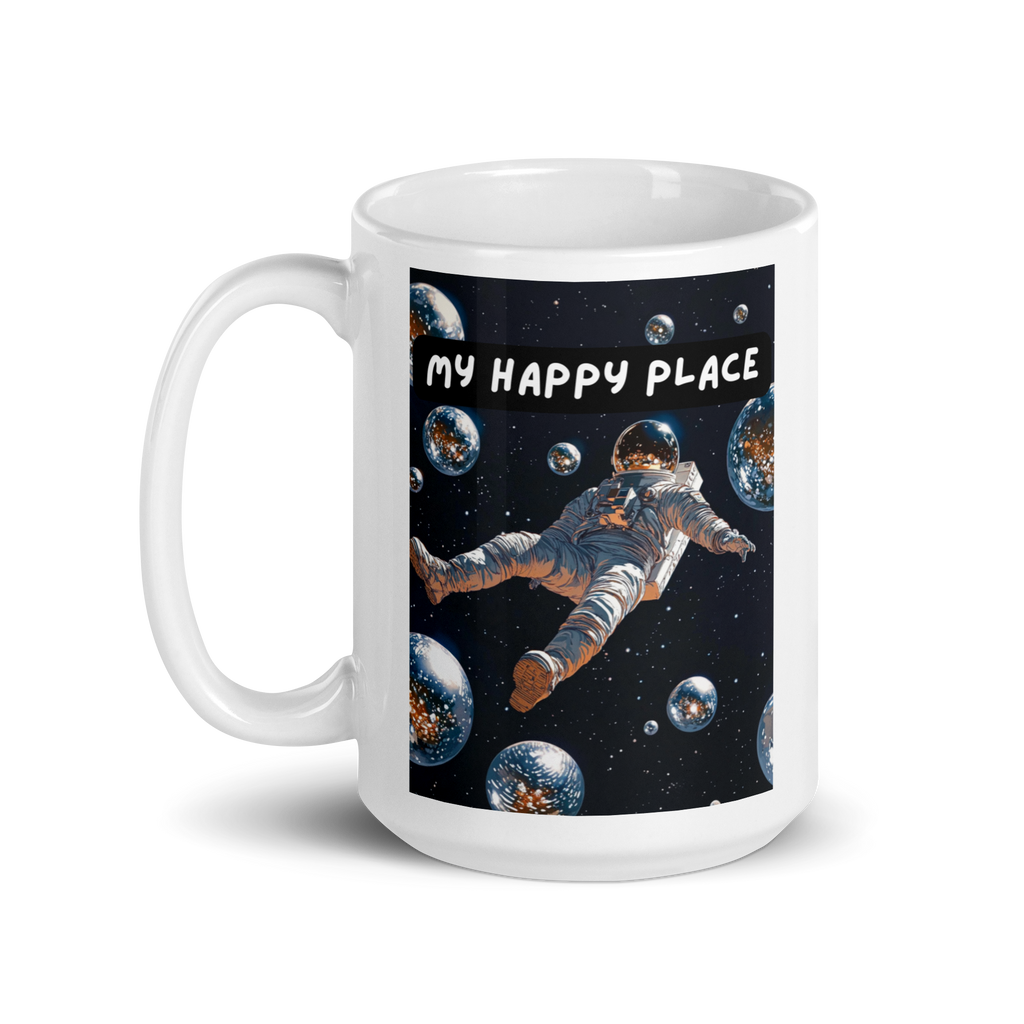 My Happy Place | White Glossy Mug | Celebrate Different white-glossy-mug-white-15-oz-handle-on-left-67dd57cc75b84 Kitchen & Dining > Drinkware > Mugs