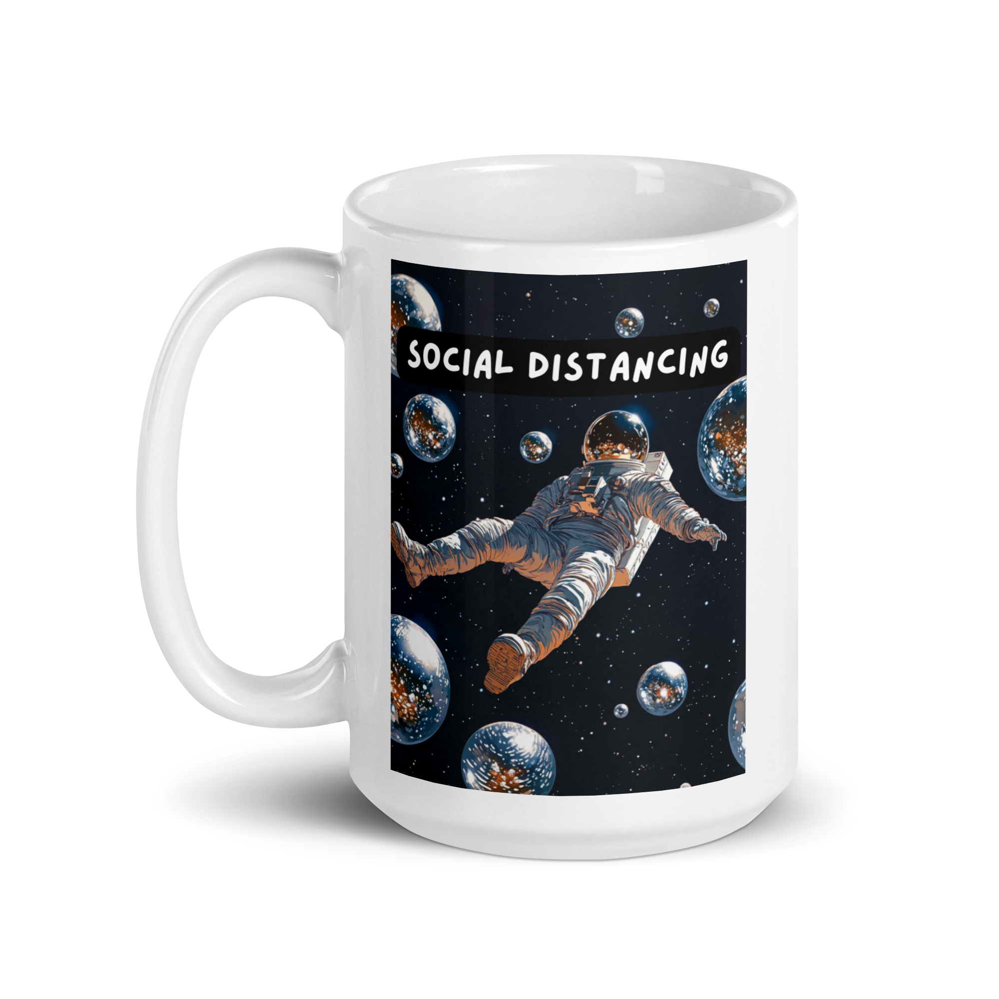 Social Distancing | White Glossy Mug | The Neurospicy Store