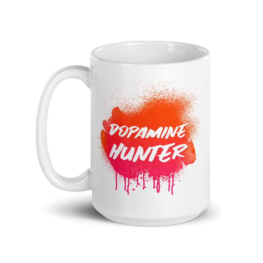 Dopamine Hunter | White Glossy Mug | The Neurospicy Store