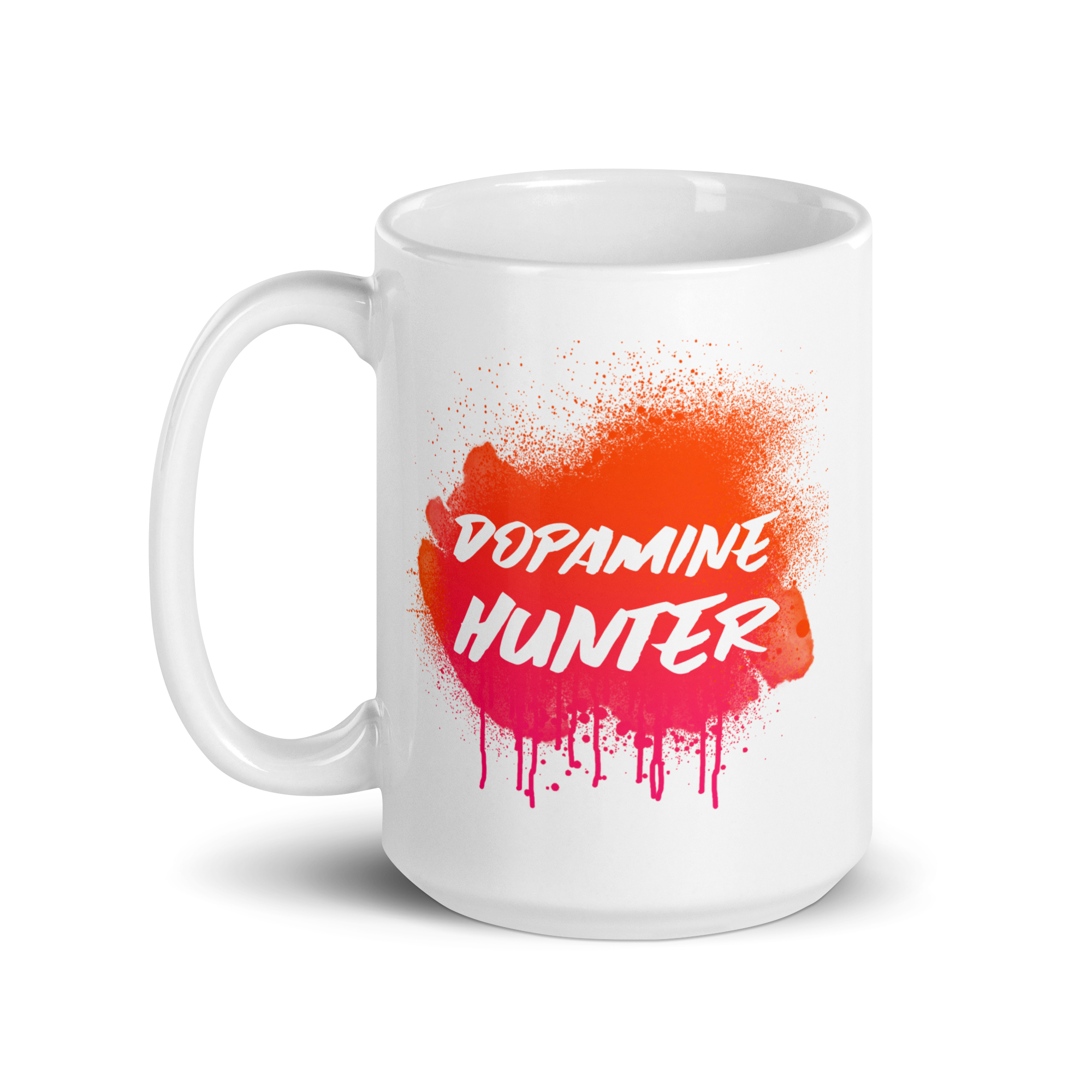 Dopamine Hunter | White Glossy Mug | The Neurospicy Store
