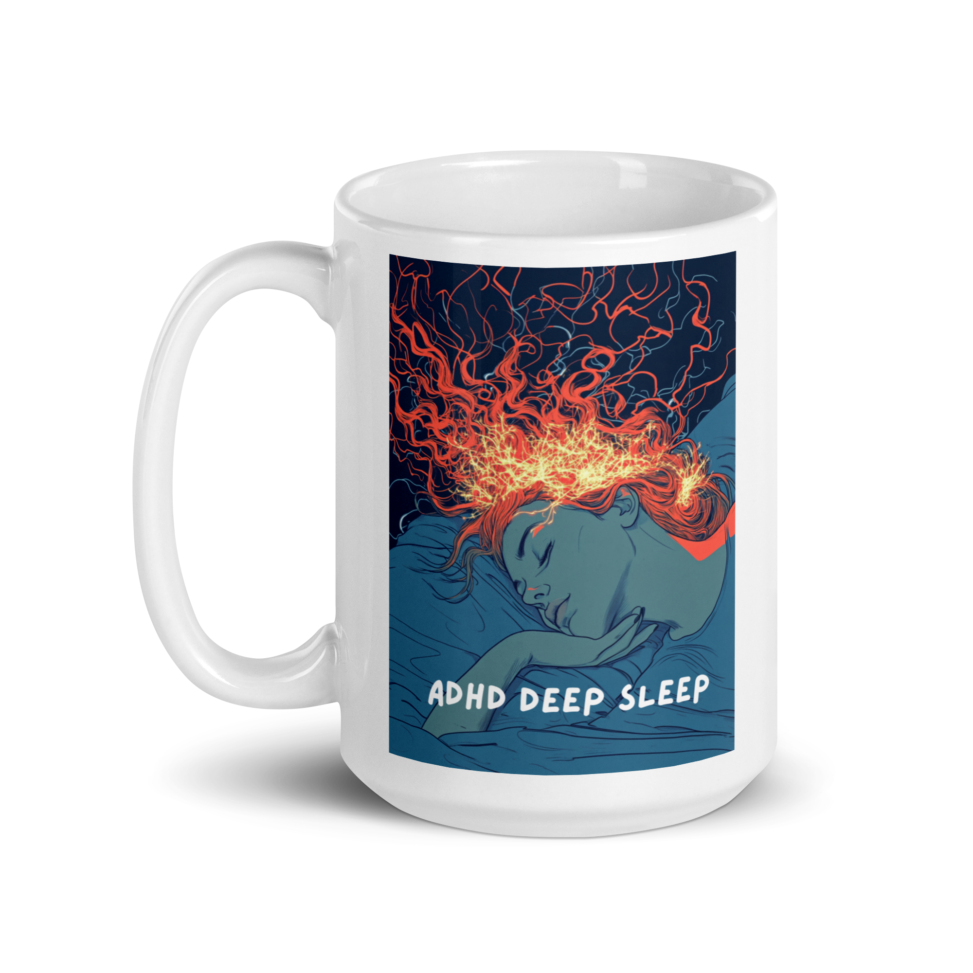 ADHD Deep Sleep | White Glossy Mug | The Neurospicy Store