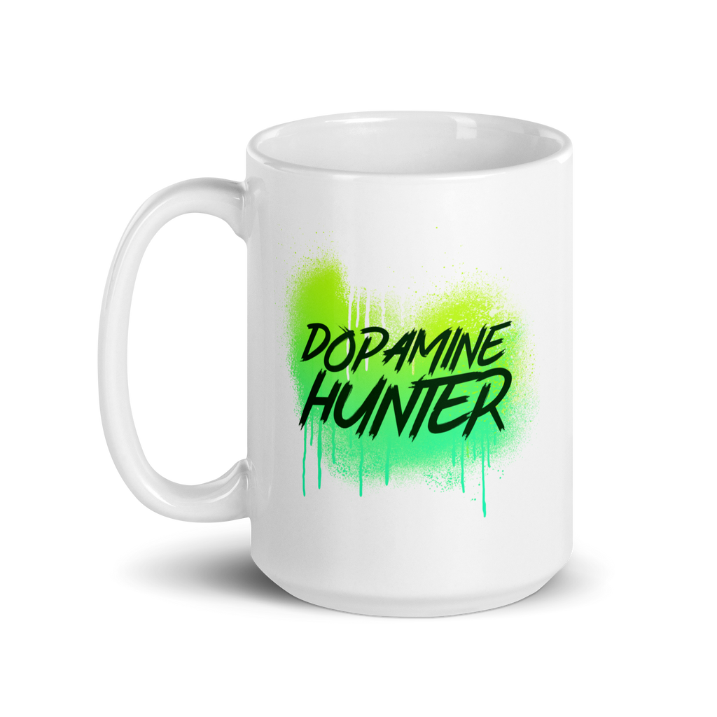 Dopamine Hunter | White Glossy Mug | The Neurospicy Store