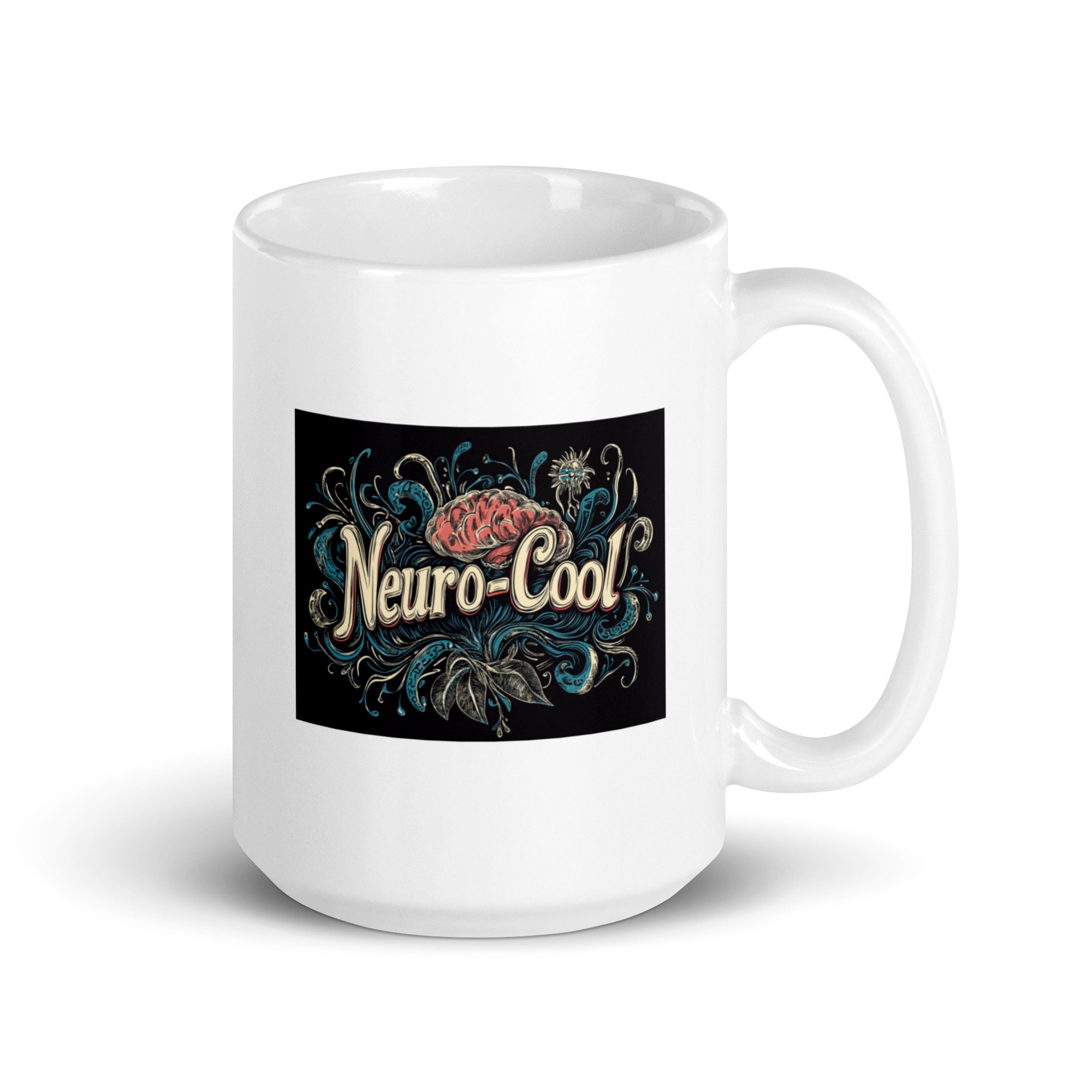 Neuro-Cool | White Glossy Mug | The Neurospicy Store 15 oz