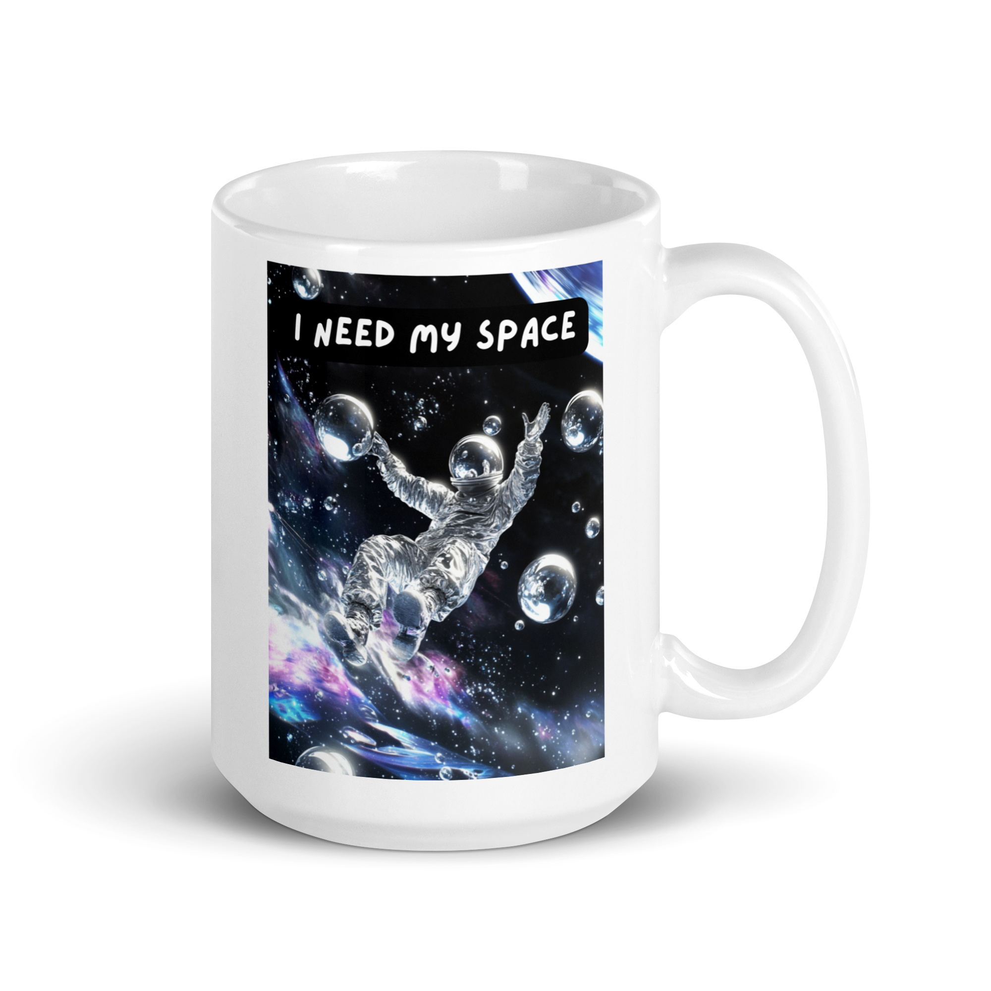 I Need My Space | White Glossy Mug | The Neurospicy Store 15 oz