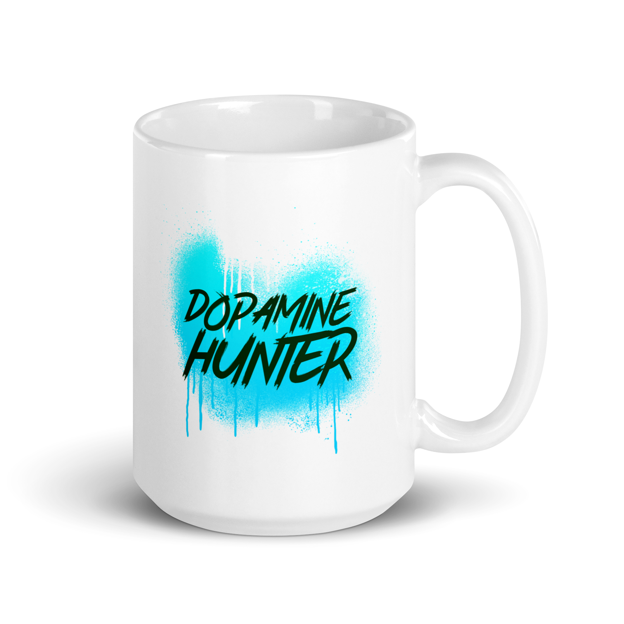 Dopamine Hunter | White Glossy Mug | The Neurospicy Store 15 oz