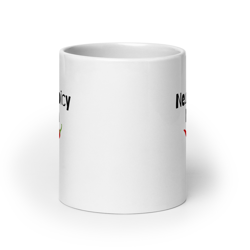 Neurospicy Mom Mug | White Glossy Mug | Gift for ND Moms white-glossy-mug-white-20-oz-front-view-67d825bda4d6e Kitchen & Dining > Drinkware > Mugs