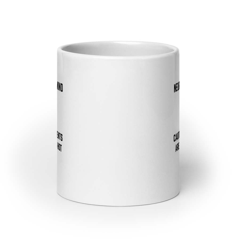 Neurospicy Mind Alert Caution! Contents Are Sizzling Hot | White Glossy Mug | The Neurospicy Store