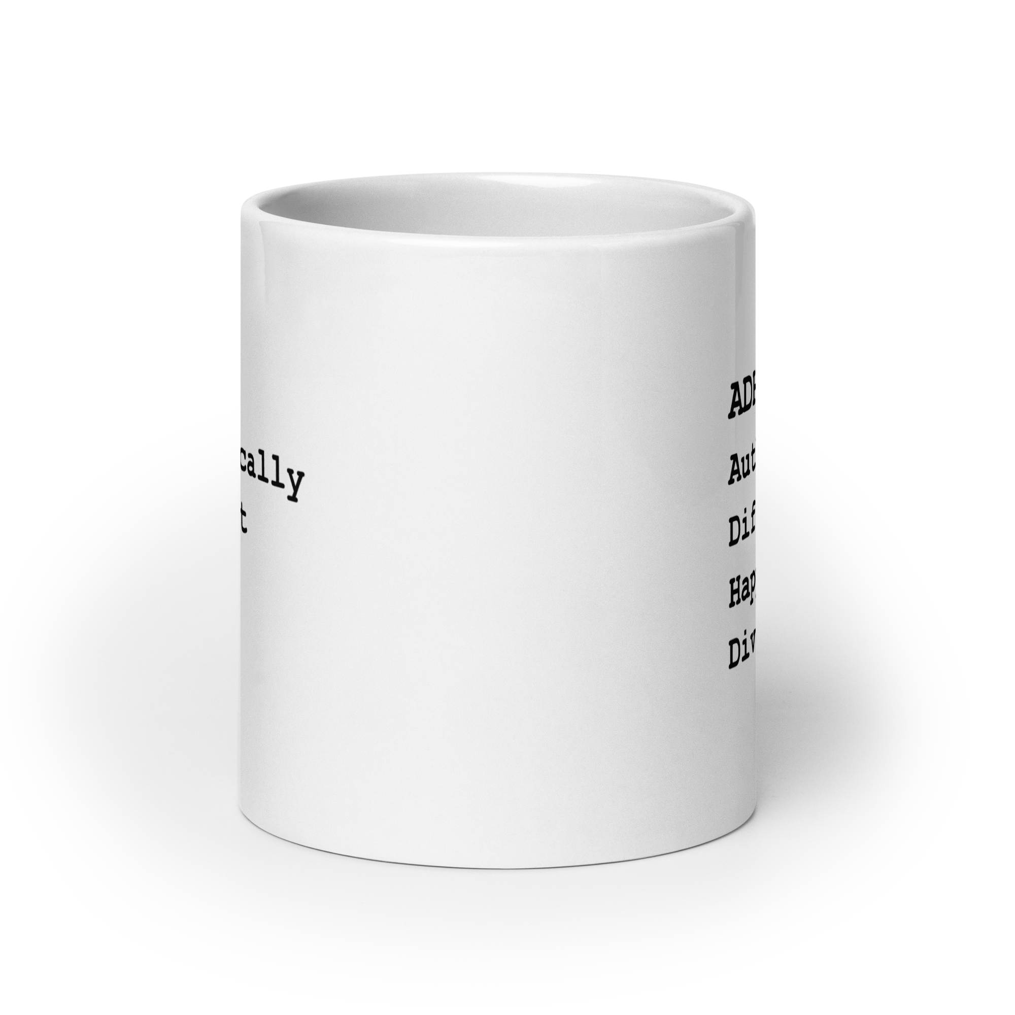 ADHD Authentically Different Happily Diverse | White Glossy Mug | The Neurospicy Store