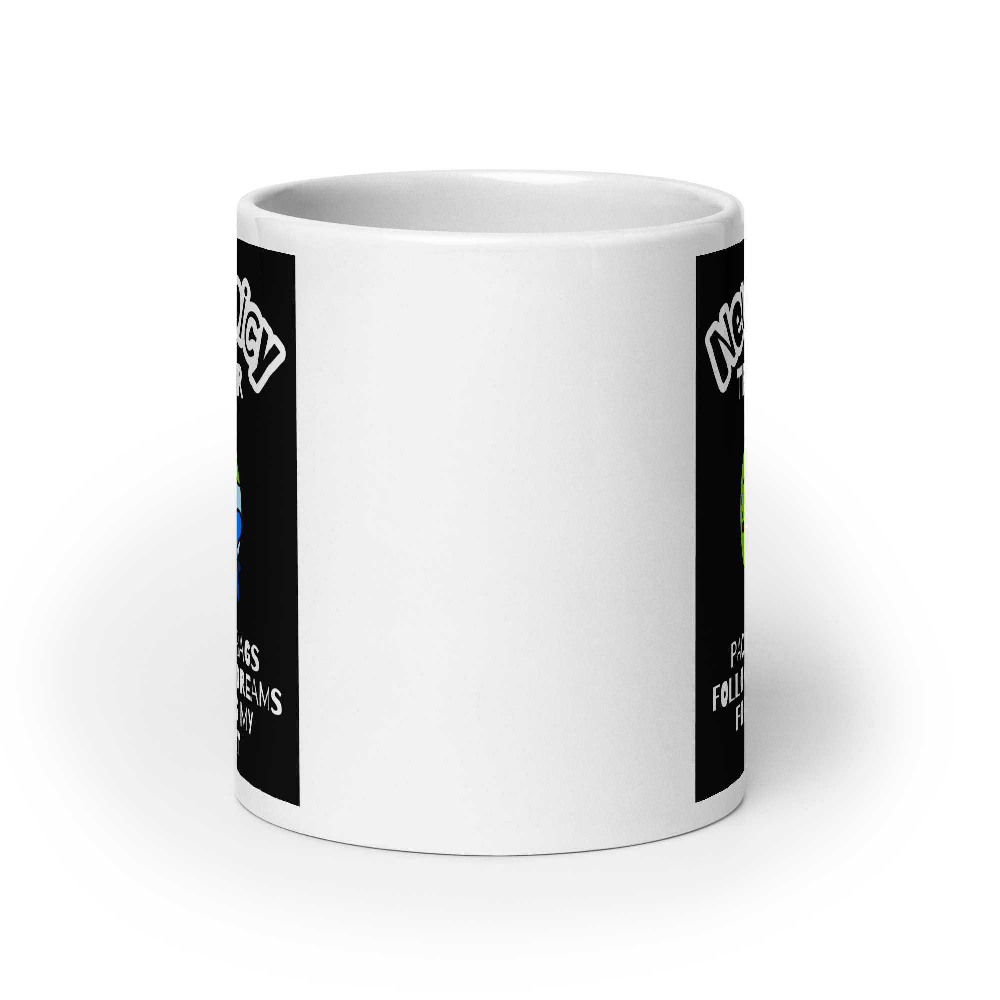 Neurospicy Traveller Packing My Bags Following My Dreams Forgetting My Passport | White Glossy Mug | The Neurospicy Store