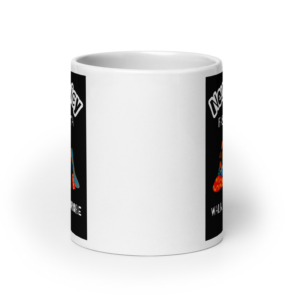 Neurospicy Fashionista Walk In Wardrobe | White Glossy Mug | The Neurospicy Store