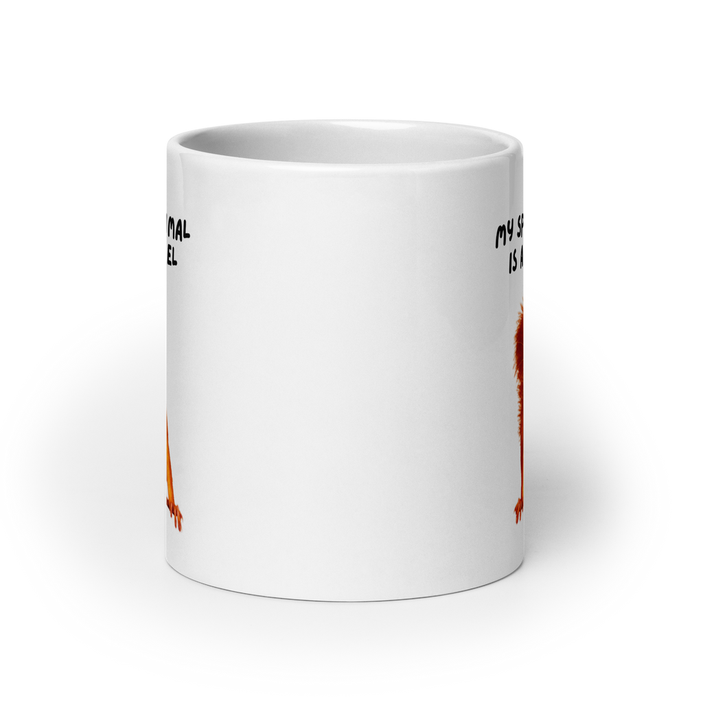 My Spirit Animal is A Squirrel | White Glossy Mug | The Neurospicy Store