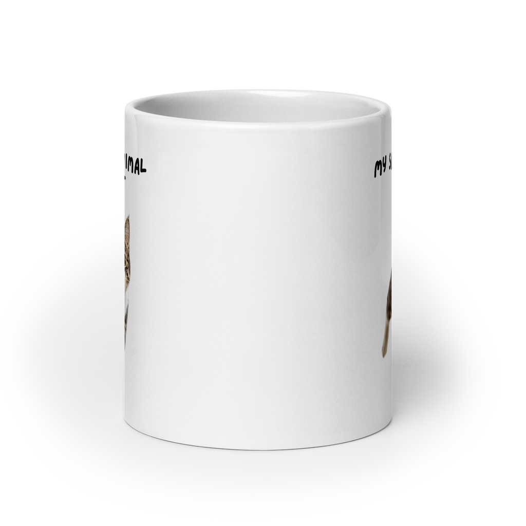 My Spirit Animal Is A Cat | White Glossy Mug | The Neurospicy Store