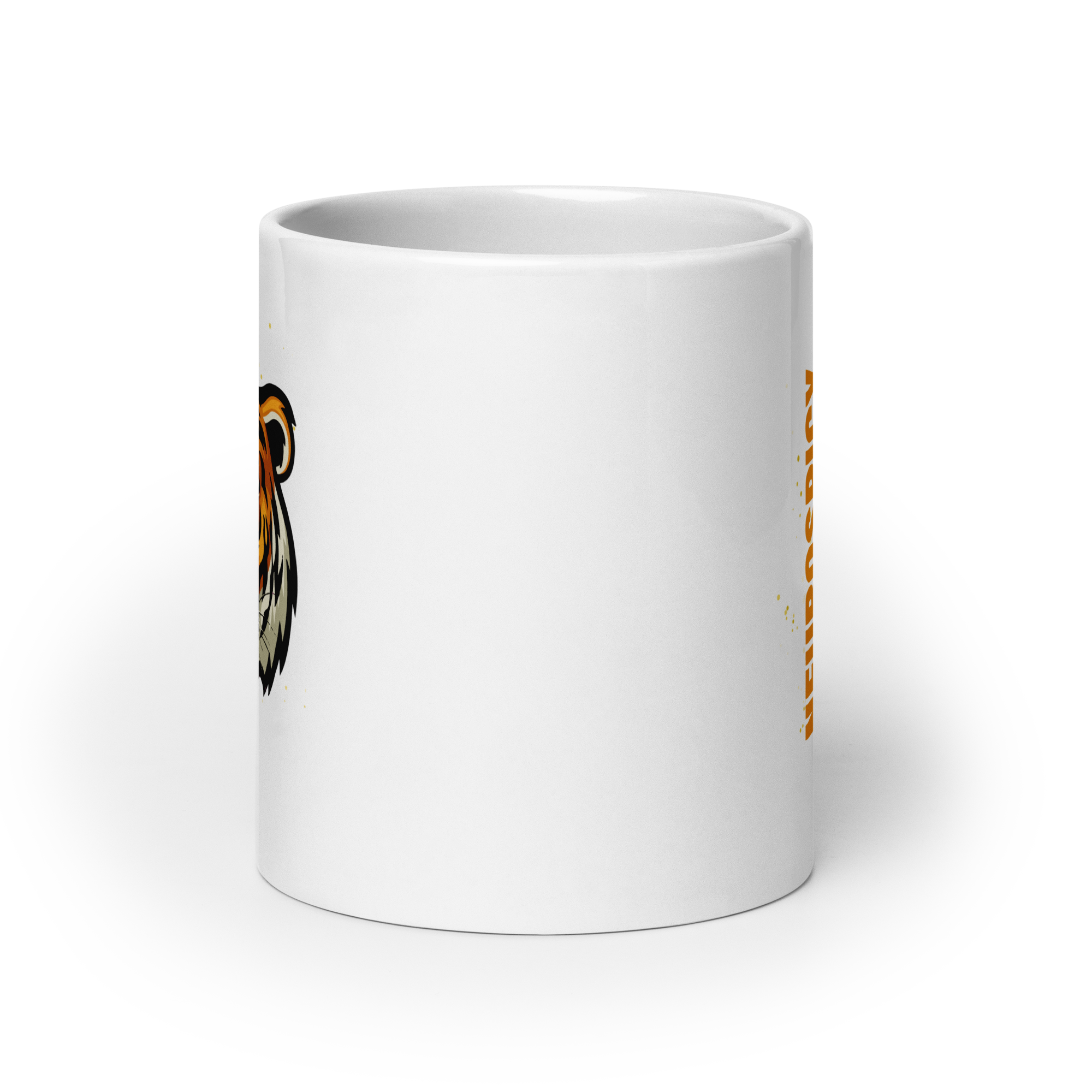 Neurospicy Tiger | White Glossy Mug | Statement Gift for Neurospicy Thinkers white-glossy-mug-white-20-oz-front-view-67dc667d398a3 Kitchen & Dining > Drinkware > Mugs