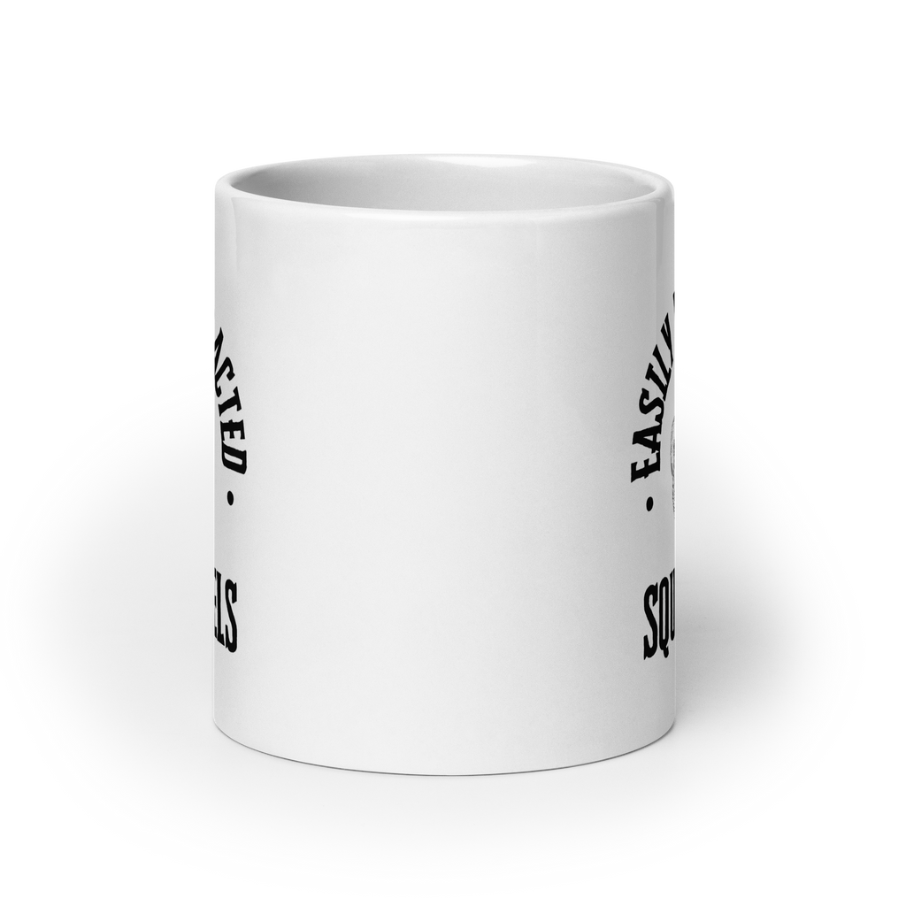 Easily Distracted By Squirrels | Glossy White Mug | Neurodivergent Humor white-glossy-mug-white-20-oz-front-view-67dc757637b09 Kitchen & Dining > Drinkware > Mugs