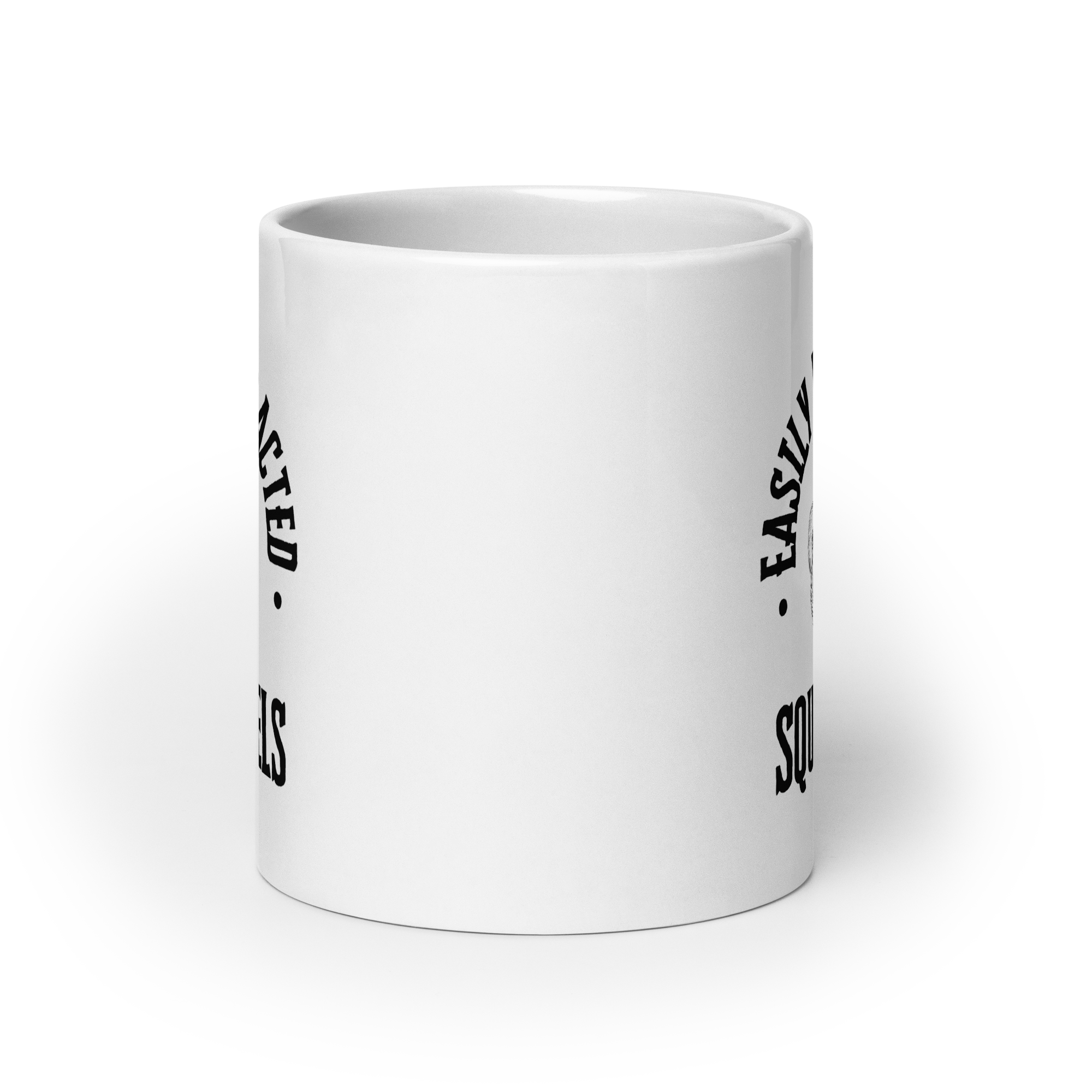 Easily Distracted By Squirrels | Glossy White Mug | Neurodivergent Humor white-glossy-mug-white-20-oz-front-view-67dc757637b09 Kitchen & Dining > Drinkware > Mugs