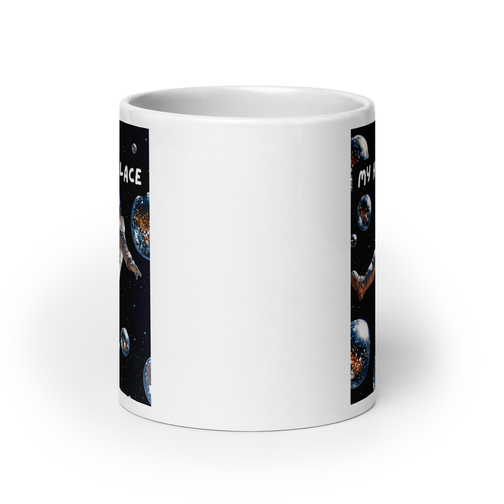 My Happy Place | White Glossy Mug | Celebrate Different white-glossy-mug-white-20-oz-front-view-67dd57cc75d3b Kitchen & Dining > Drinkware > Mugs