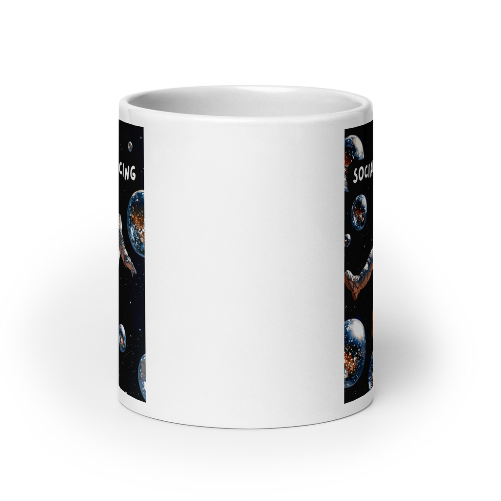Social Distancing | White Glossy Mug | If You Love Space white-glossy-mug-white-20-oz-front-view-67dd58b7e35ad Kitchen & Dining > Drinkware > Mugs