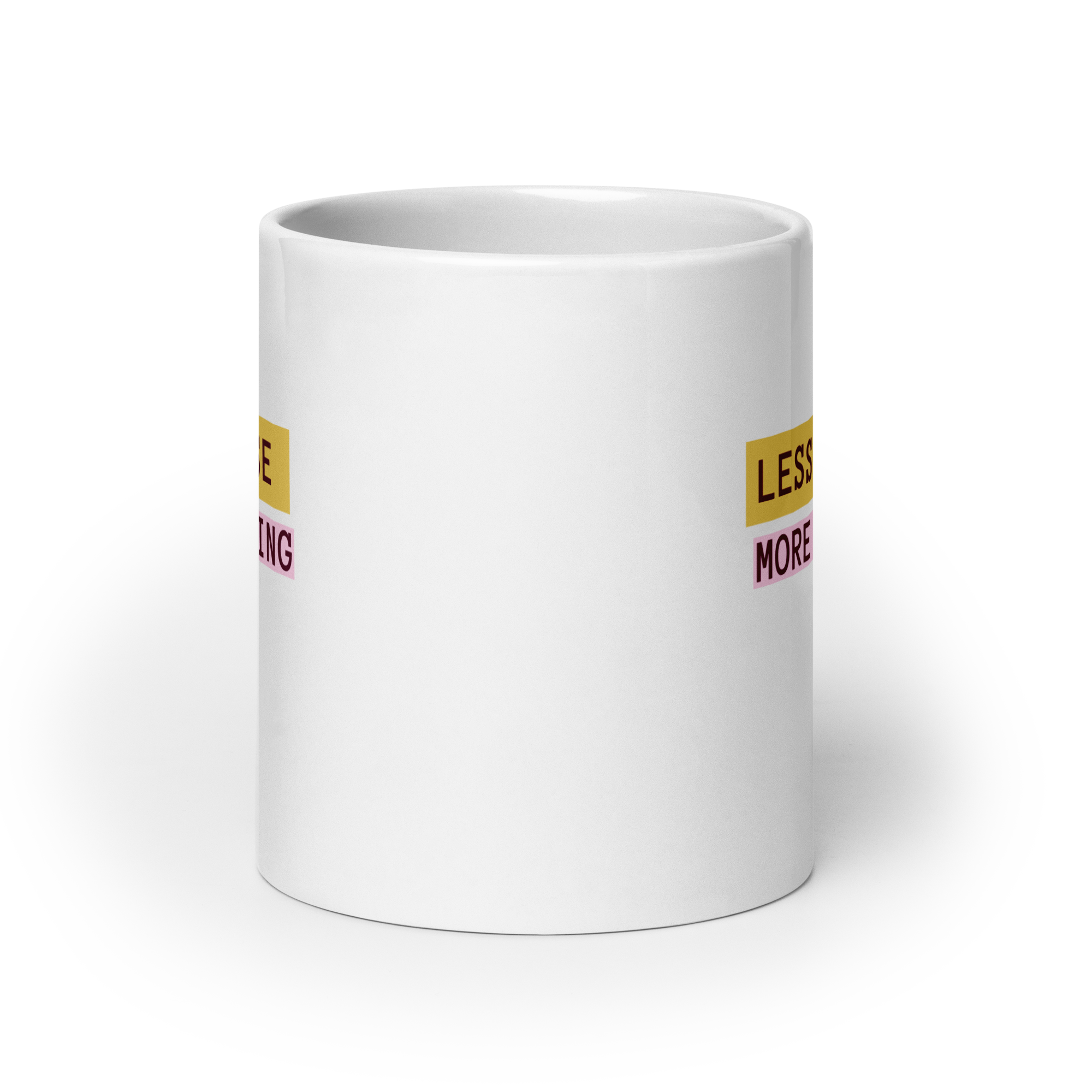 Less Noise More Knowing Mug | White Glossy Mug | Gifts for Neurodivergent Minds white-glossy-mug-white-20-oz-front-view-67dd67bc5e28e Kitchen & Dining > Drinkware > Mugs