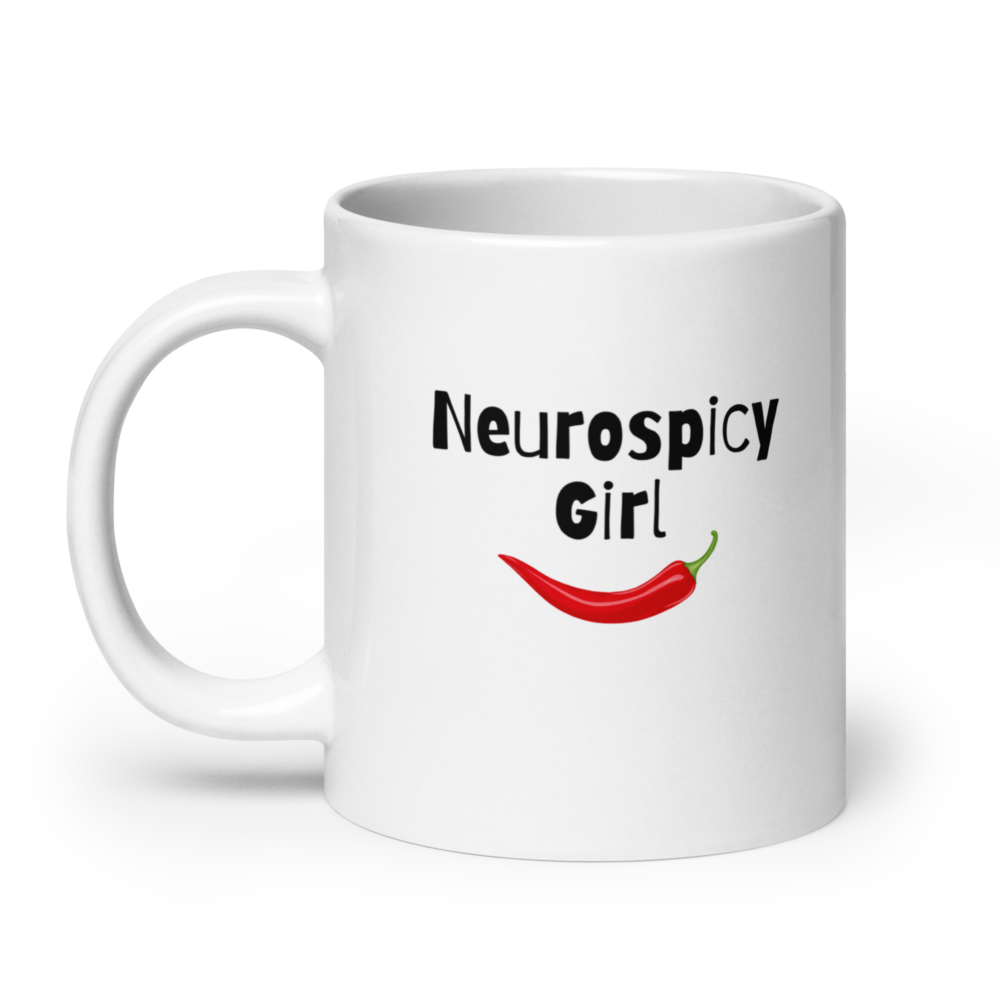 Neurospicy Girl | White Glossy Mug | The Neurospicy Store